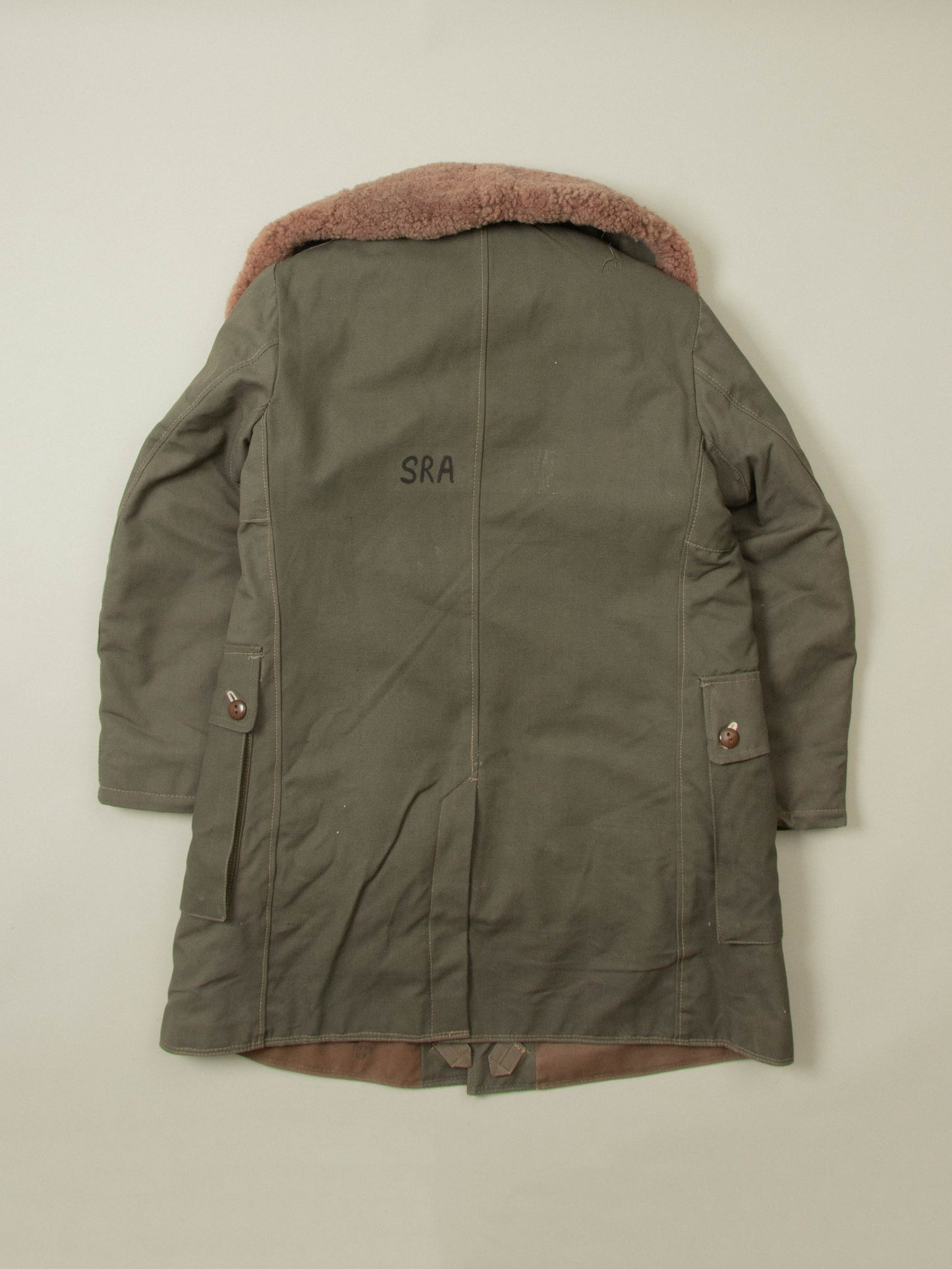 Vtg 1944 Swedish Army Extreme Cold Weather Coat (L)