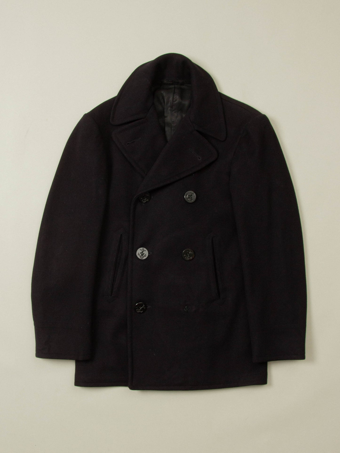 Vtg 1950s US Navy Wool Peacoat - Made in USA (S)