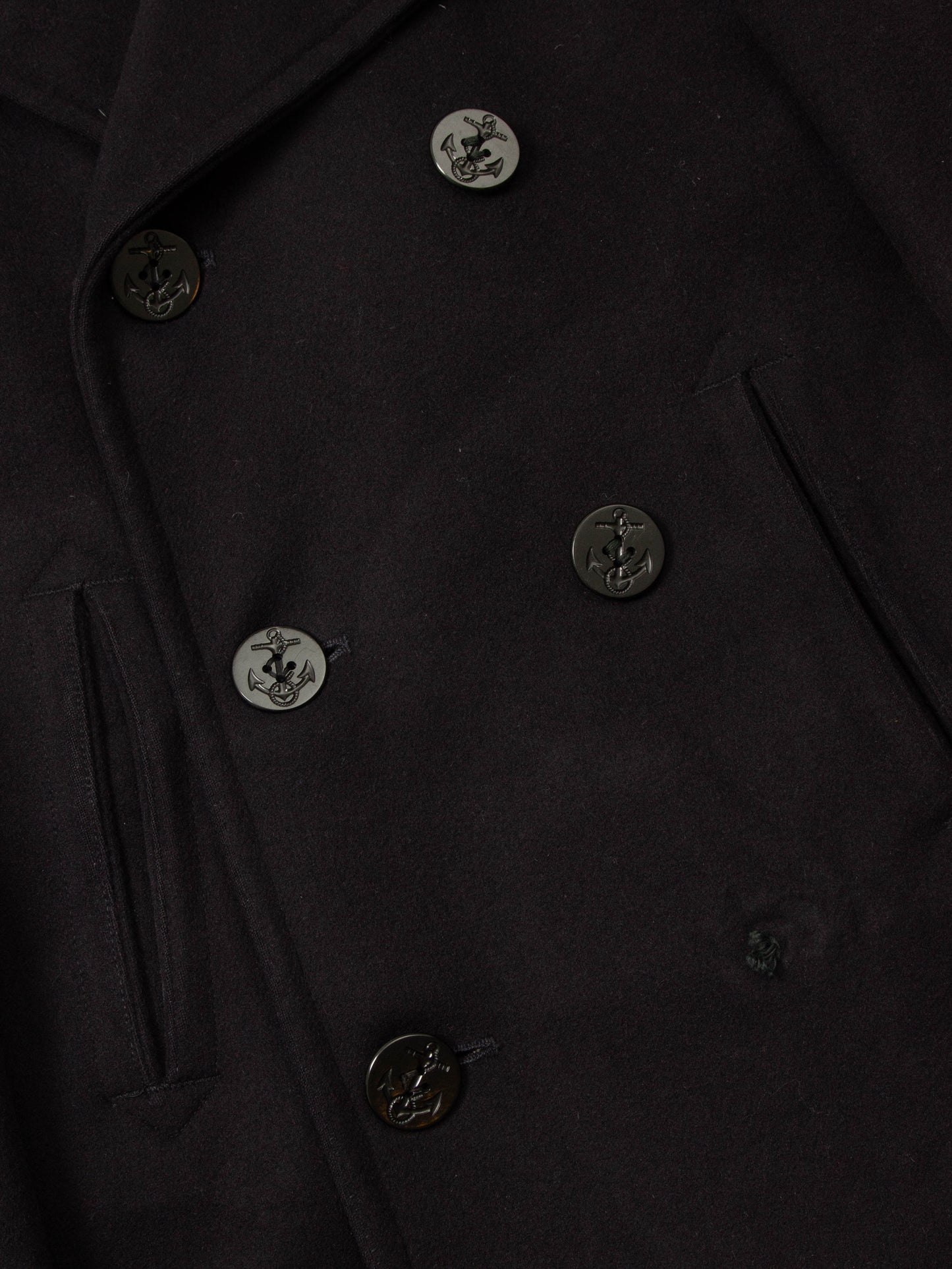 Vtg 1950s US Navy Wool Peacoat - Made in USA (S)