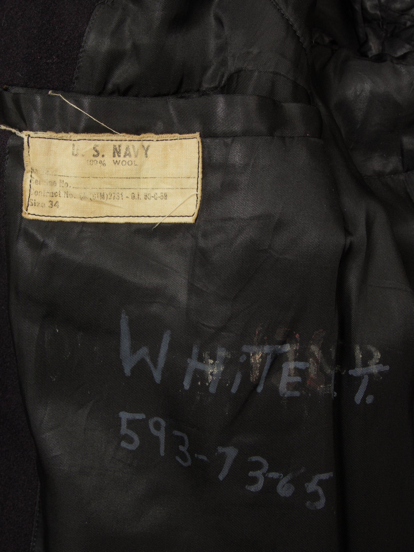 Vtg 1950s US Navy Wool Peacoat - Made in USA (S)
