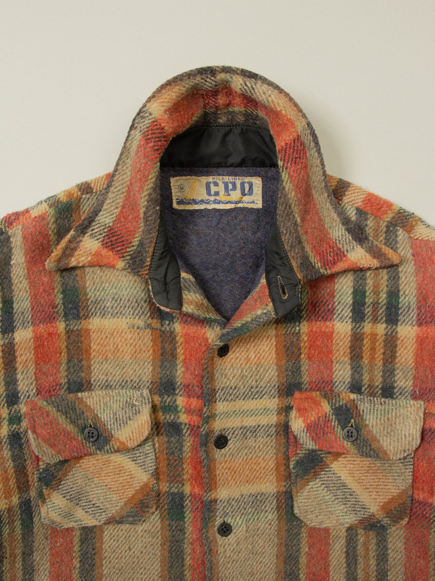 Vtg 1970s Lined CPO Shirt/ Jacket (M)
