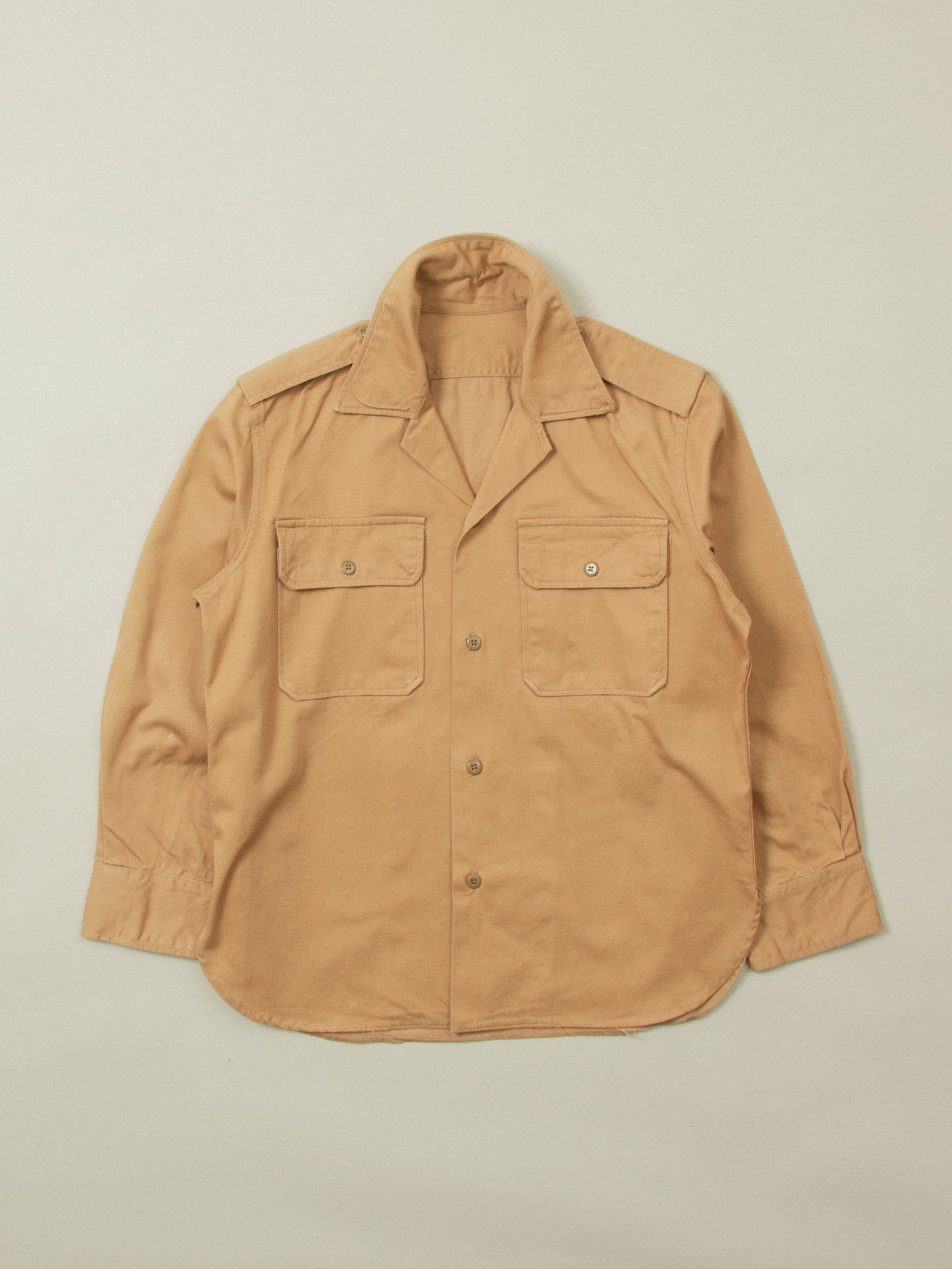 Vtg 1980s Greek Army Officer Shirt (XS)