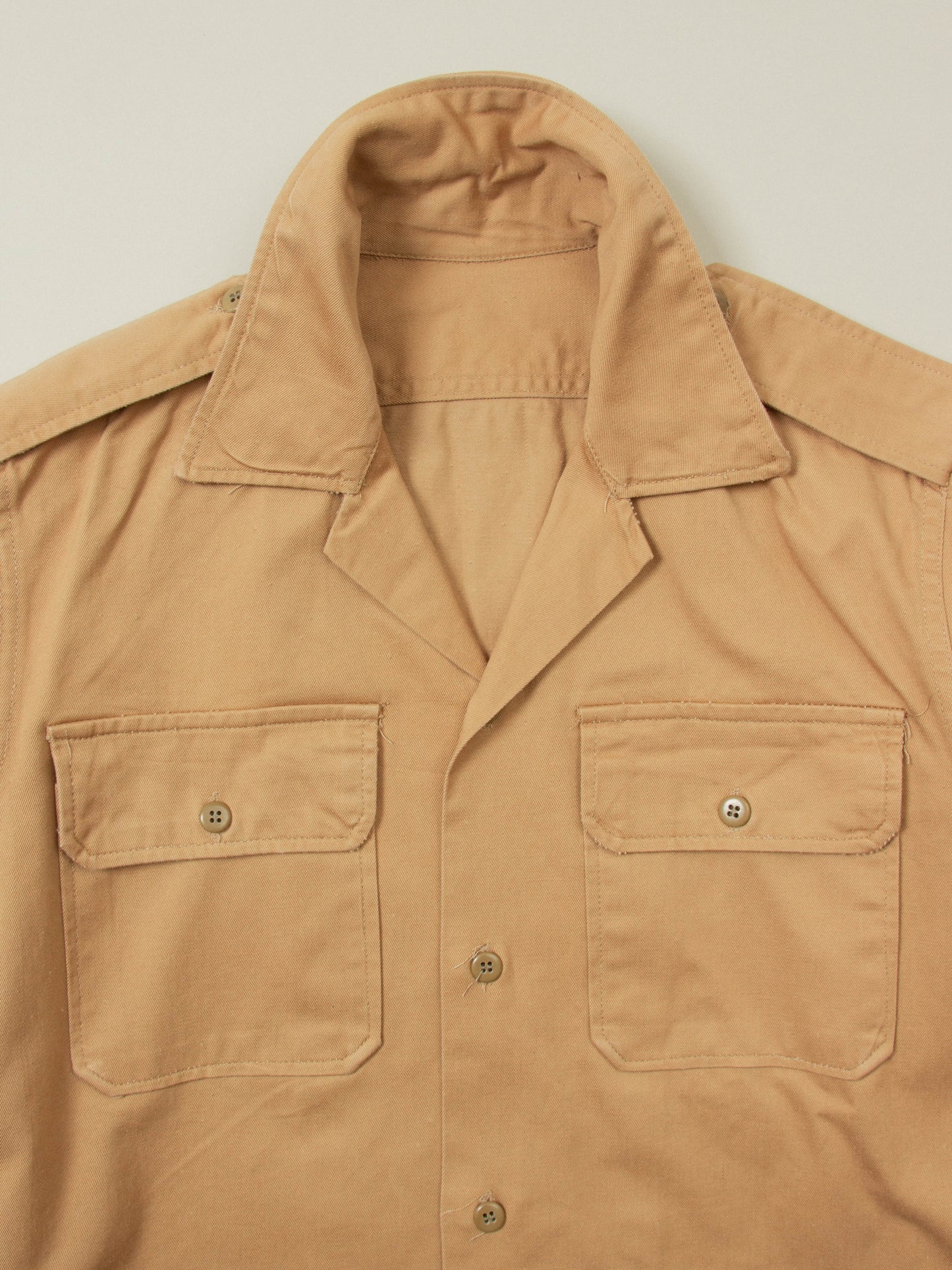 Vtg 1980s Greek Army Officer Shirt (XS)