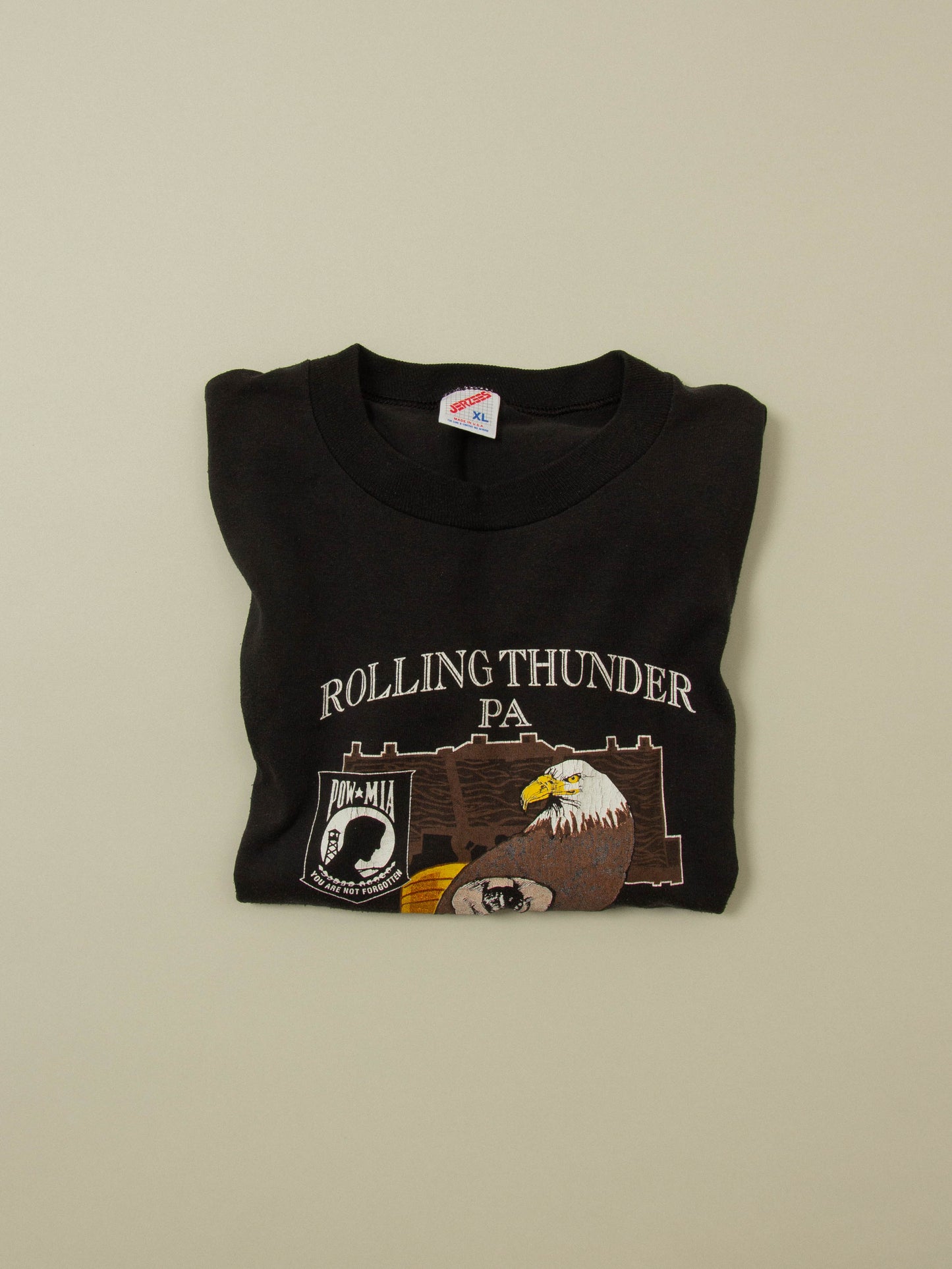 Vtg 1990s POW Memorial Motorcycle Tee - Made in USA (XL)
