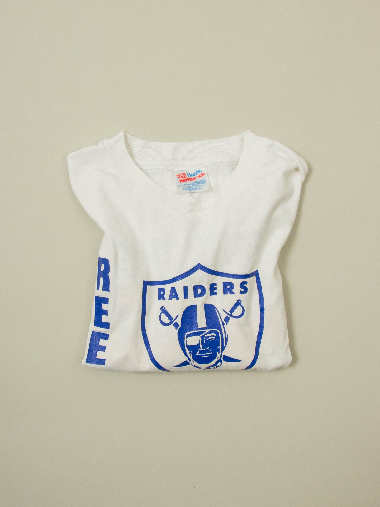 Vtg 1990s Raiders Football Single Stitch Tee - Made in USA (XL)