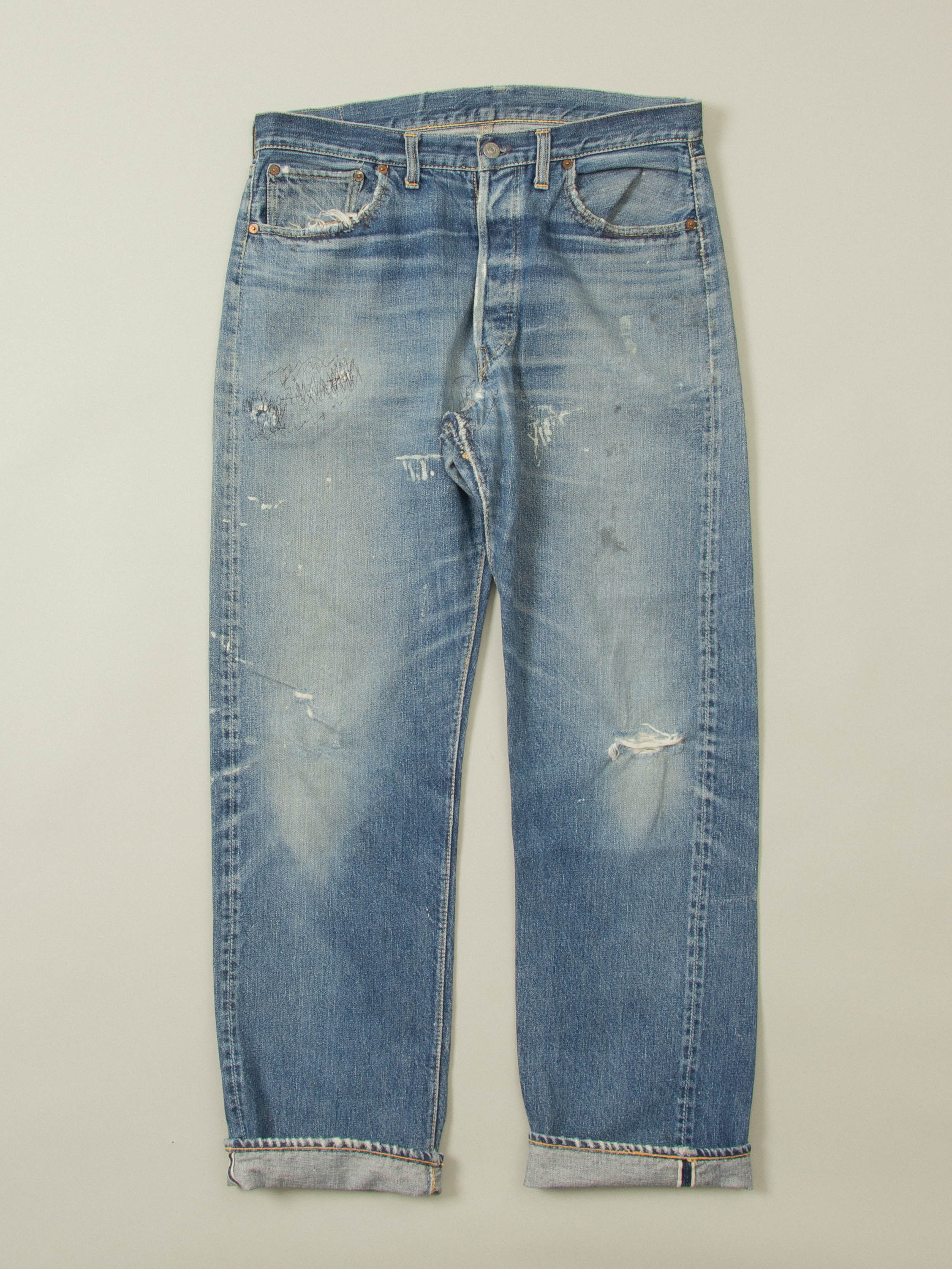 Levi’s 501 BIGE前期　60s Vintage 1960s Levis 501 Jeans Selvedge Big E #4 Button Stamp