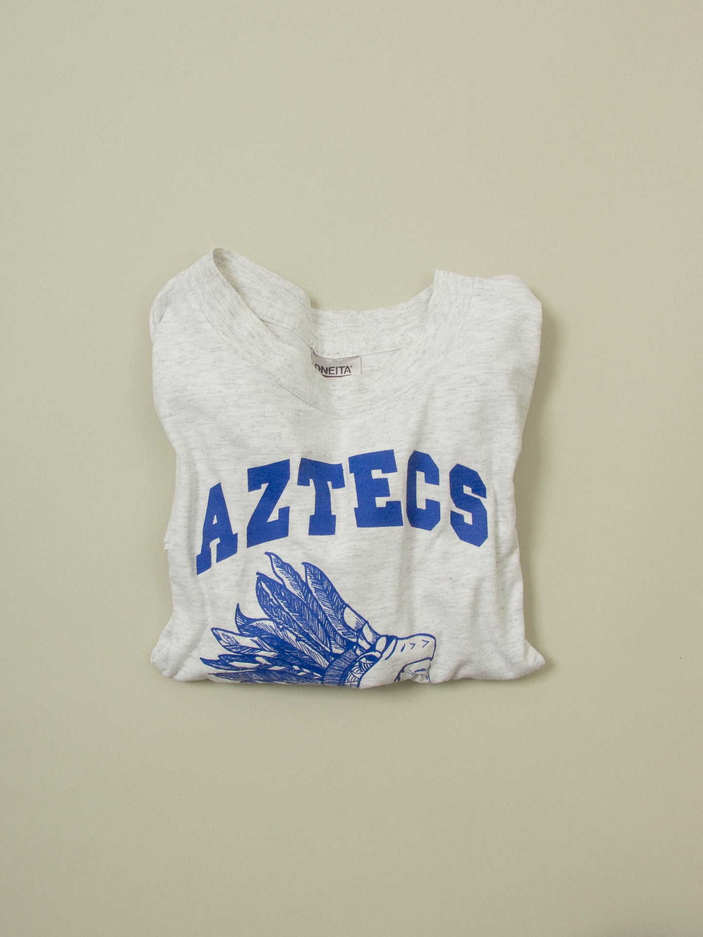 Vtg 1990s 'Aztecs Football' Single Stitch Tee - Made in USA (L)