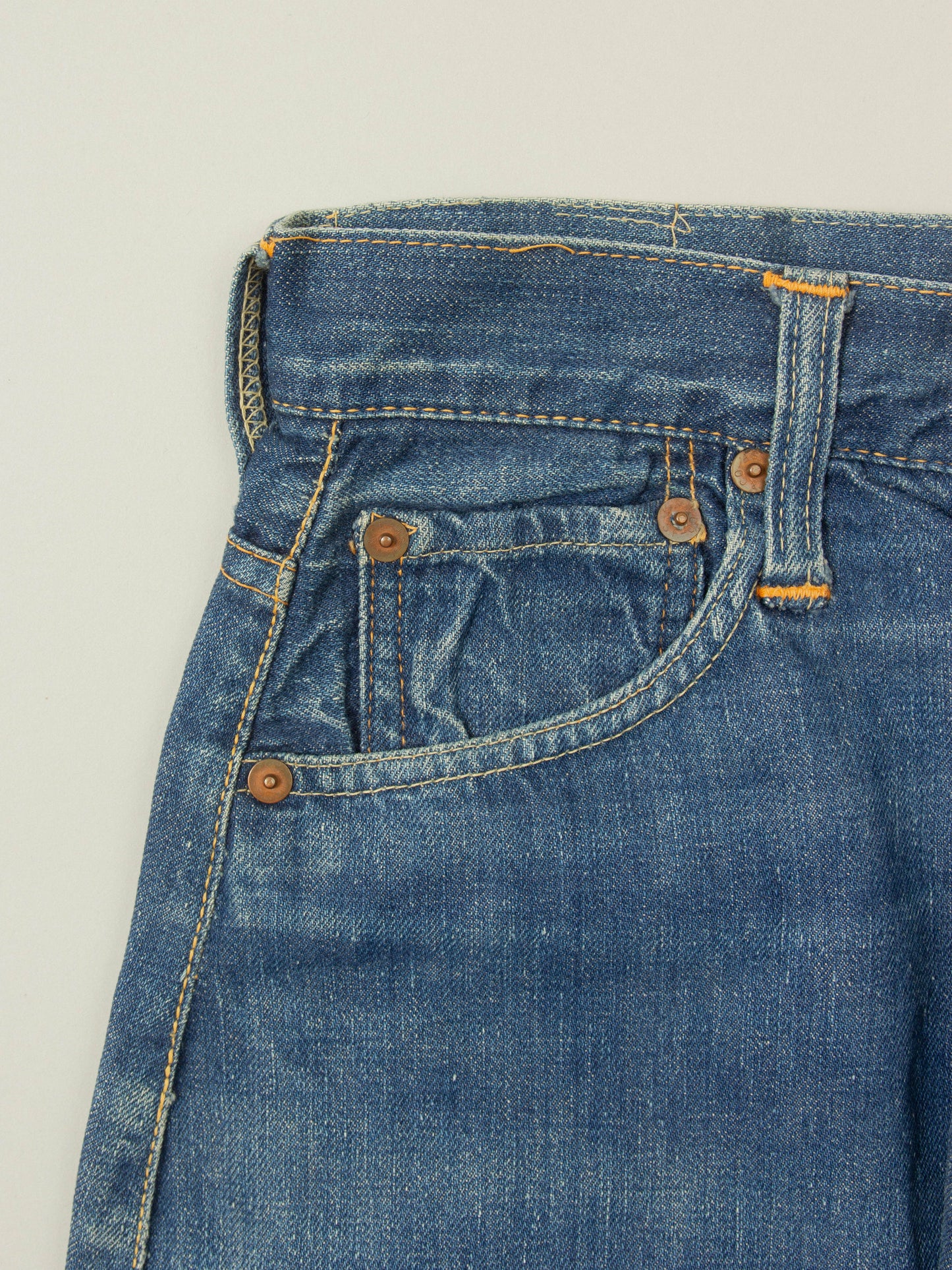 Vtg 1950s 'Lady' Levi's 701 Selvedge Big E Jeans (26x28)