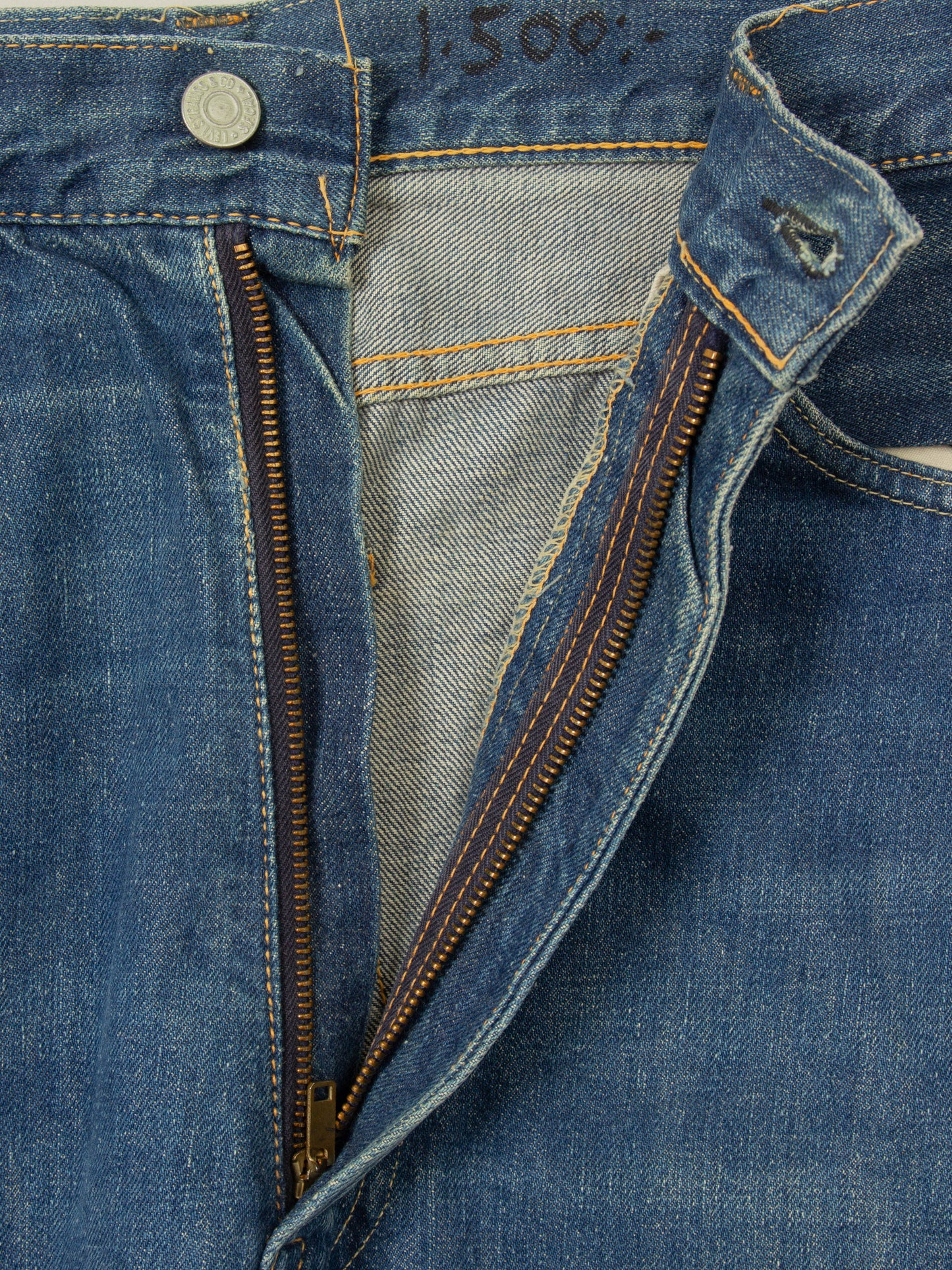 Vtg 1950s 'Lady' Levi's 701 Selvedge Big E Jeans (26x28)
