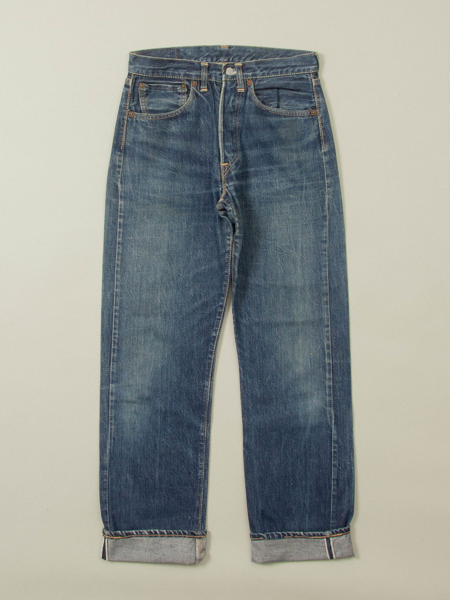 Vtg Transitional '66' Levi's 501 Selvedge Big E Jeans (28x30)