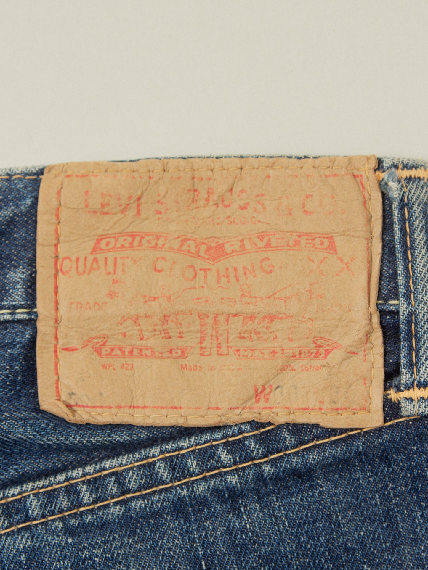 Vtg Transitional '66' Levi's 501 Selvedge Big E Jeans (28x30)