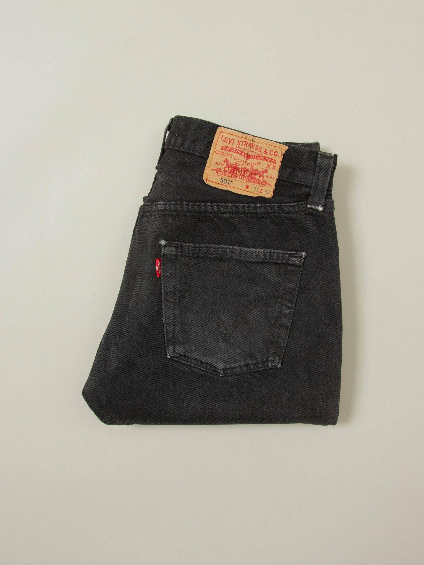 Vtg Faded Black Levi's 501 Jeans (30x29)