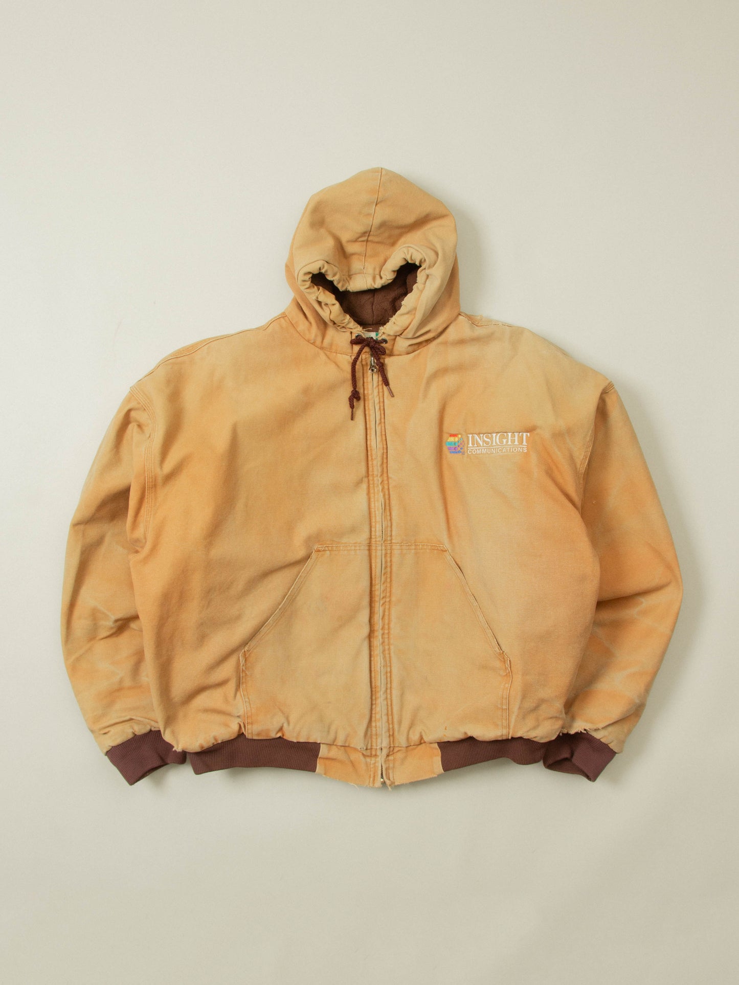 Vtg 1990s Hooded Canvas Workwear Jacket (XL)