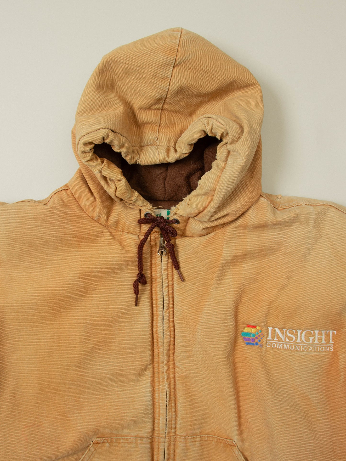 Vtg 1990s Hooded Canvas Workwear Jacket (XL)