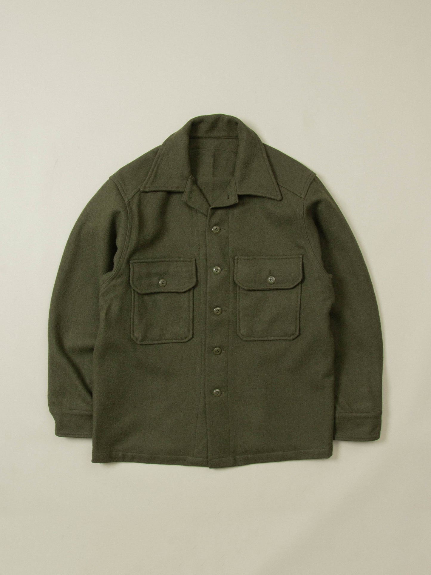 Vtg 1970s Canadian Army Wool Shirt