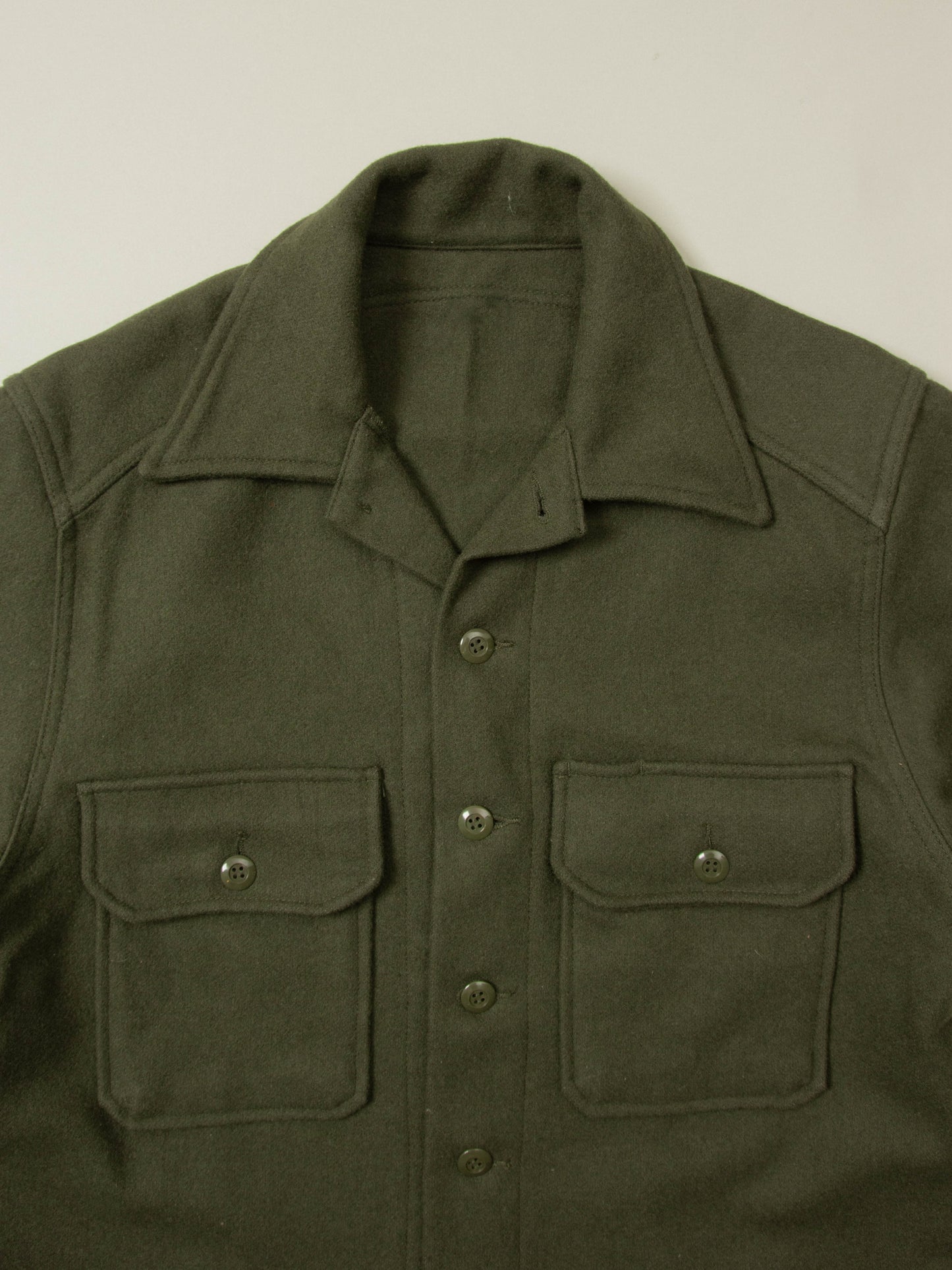 Vtg 1970s Canadian Army Wool Shirt