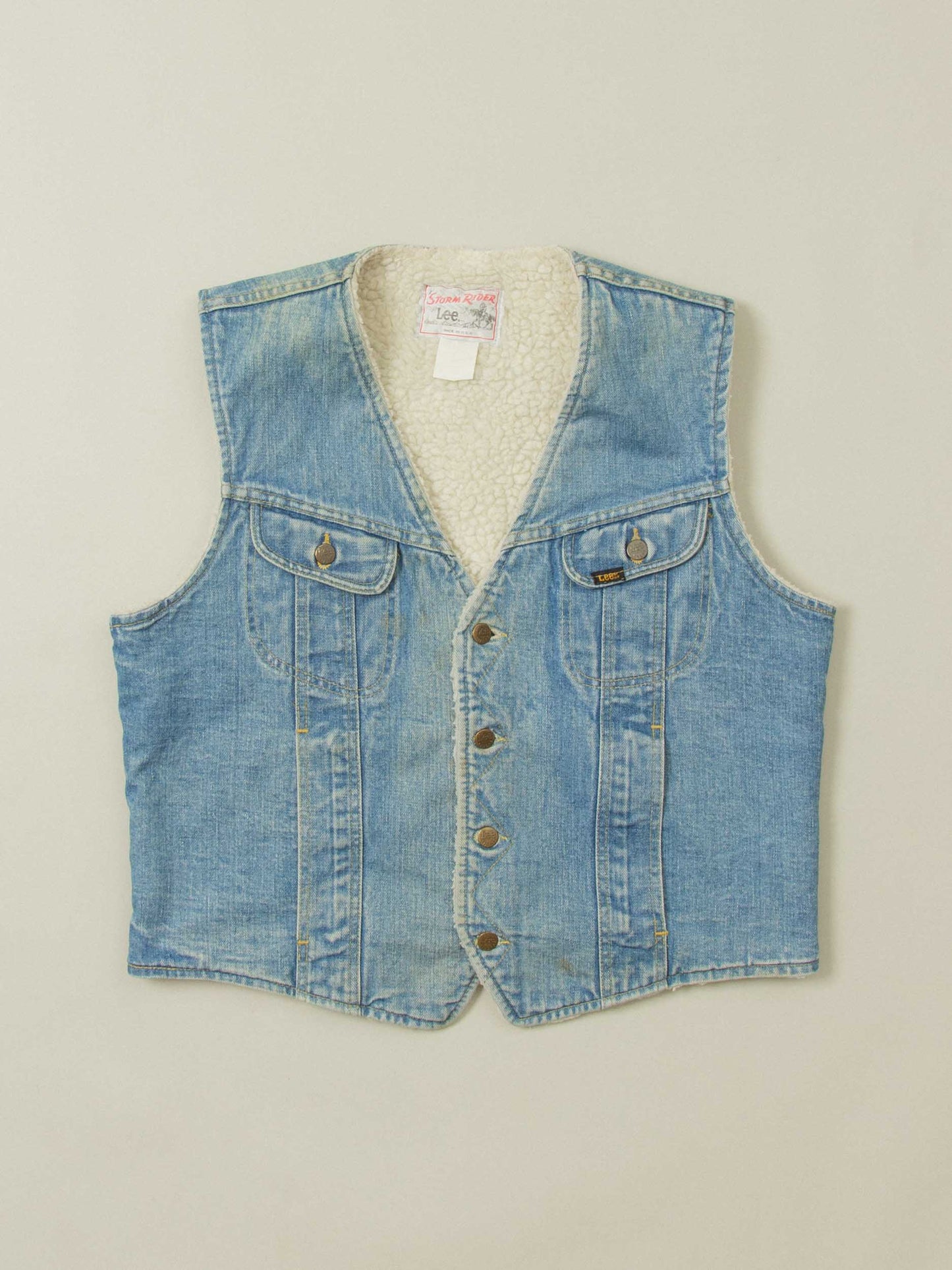 Vtg 1970s Lee Storm Rider Cat-eye Vest – Made in USA (L)