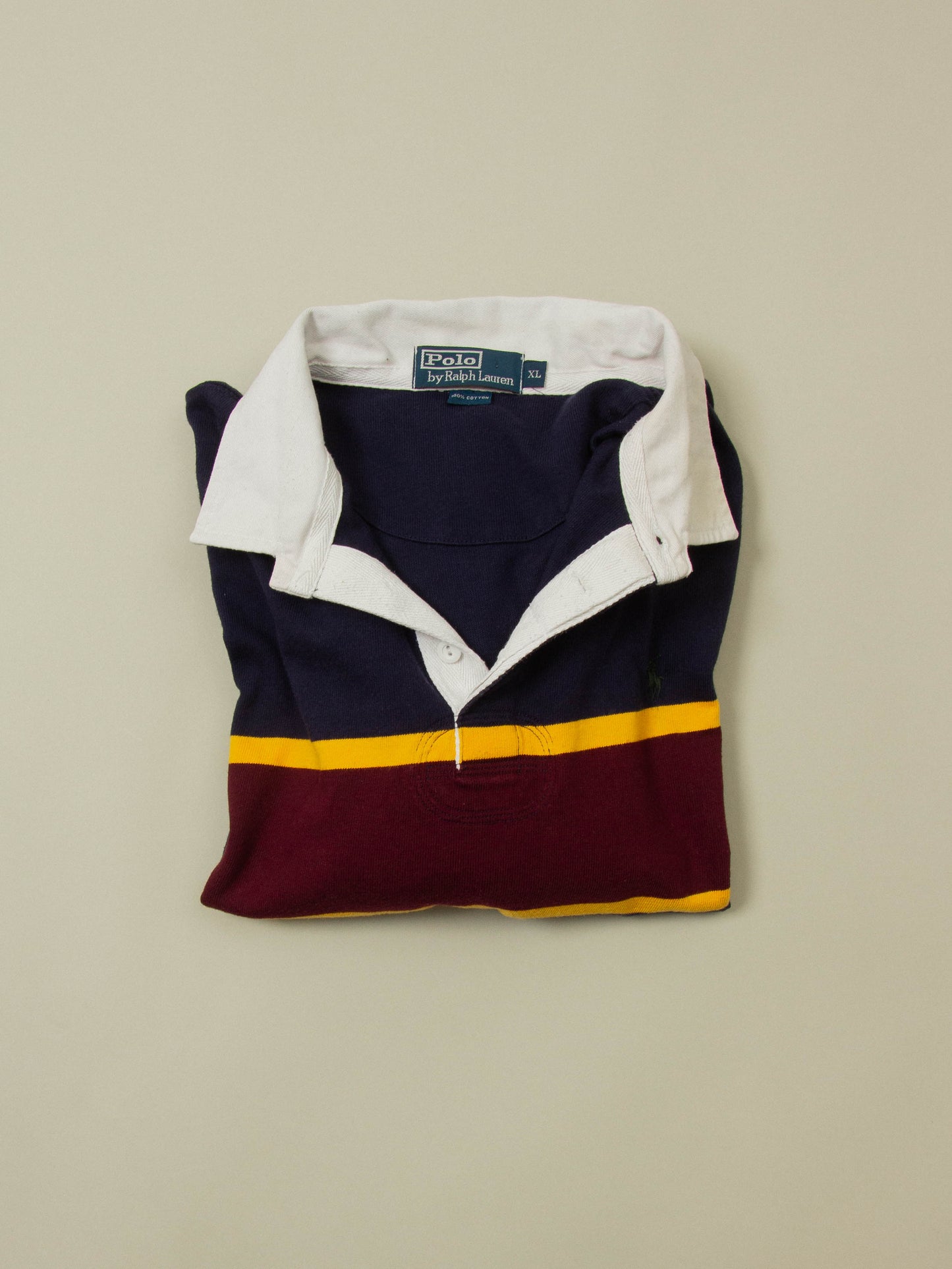Vtg 1990s Polo Ralph Lauren Rugby Shirt (XL)