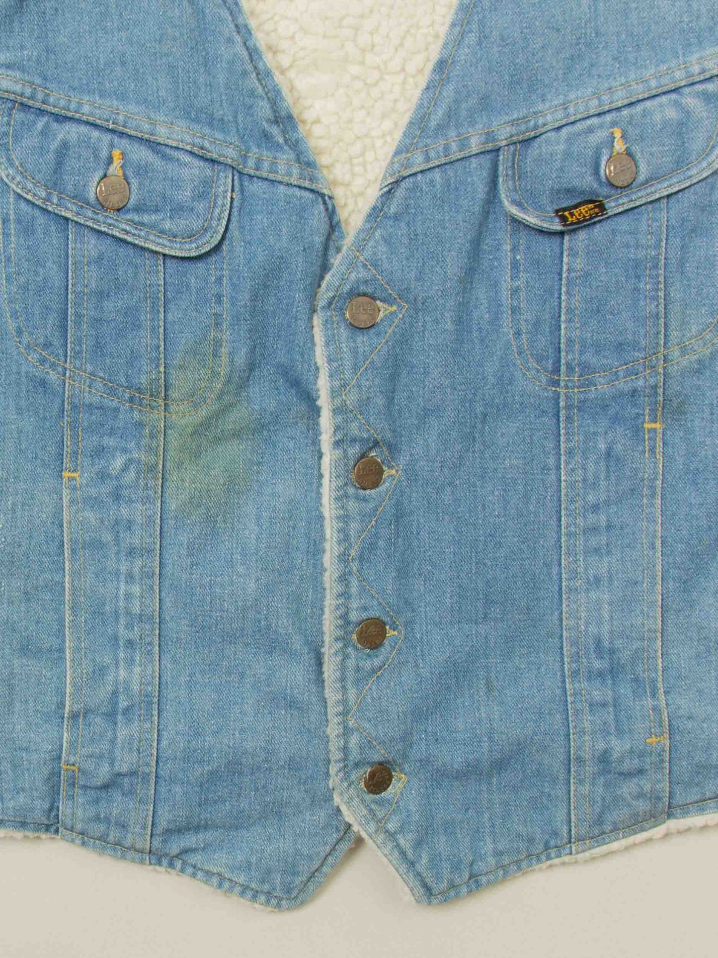 Vtg 1970s Lee Storm Rider Cat-Eye Vest – Made in USA (L)