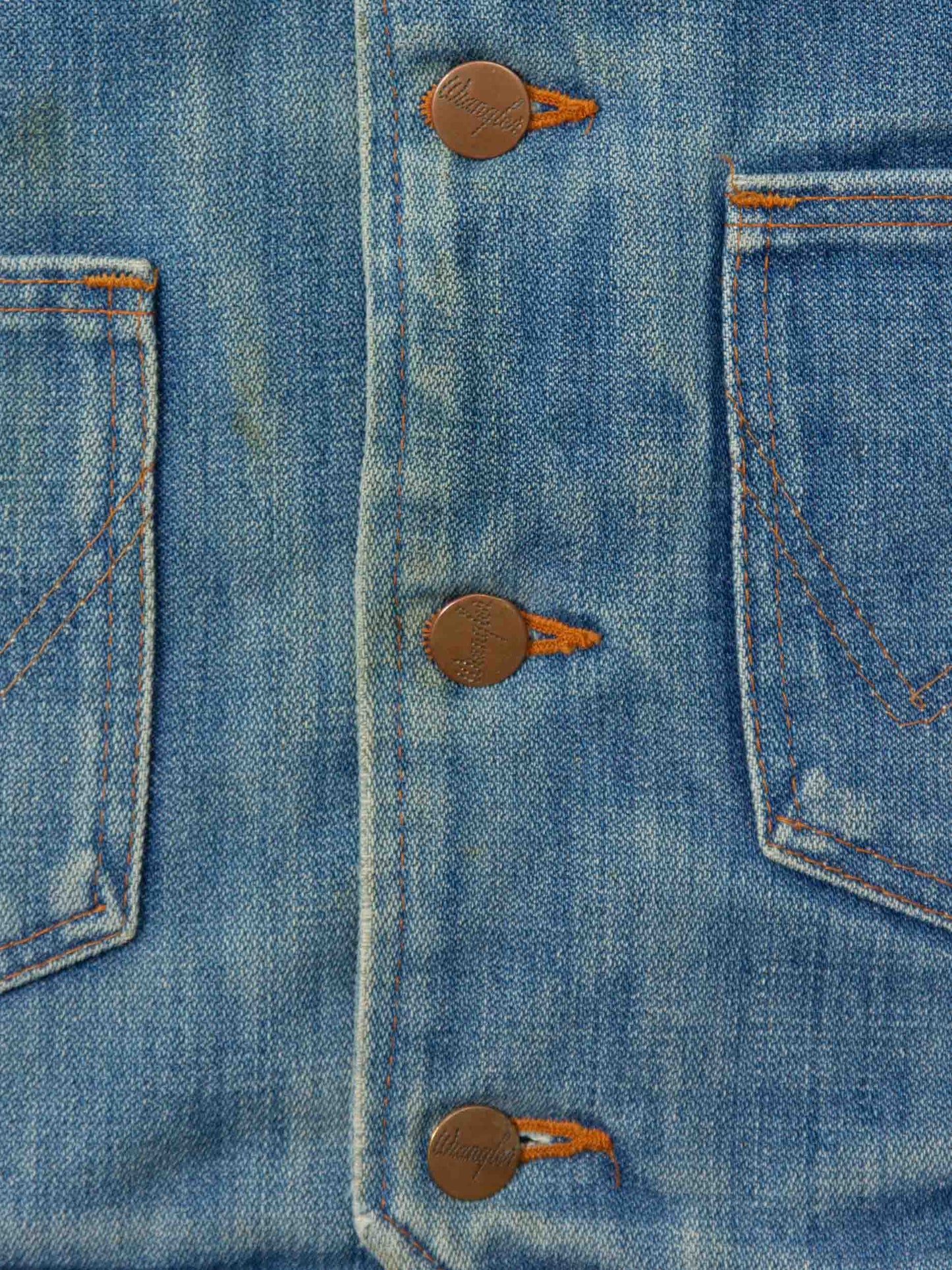 Vtg 1980s Wrangler Denim Vest – Made in USA (M/L)