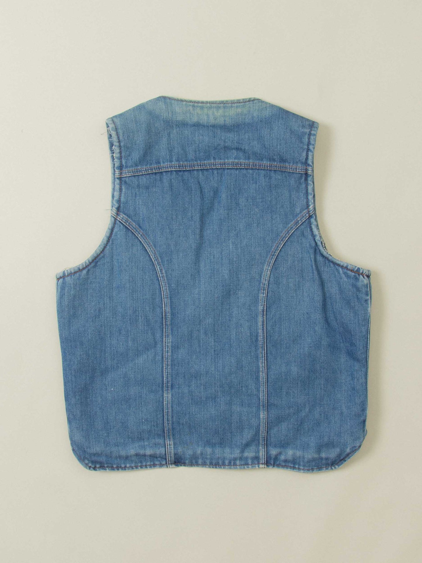 Vtg 1980s Wrangler Denim Vest – Made in USA (M/L)