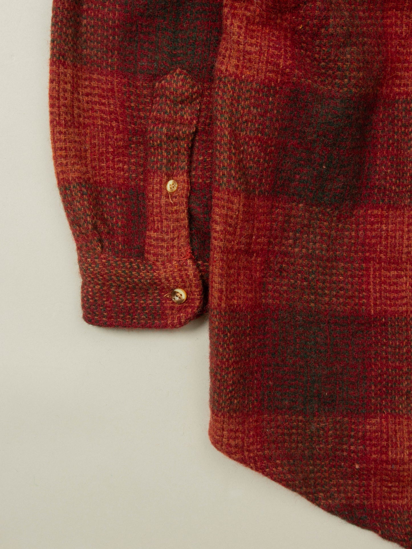 Vtg Checkered Wool Shirt (M)