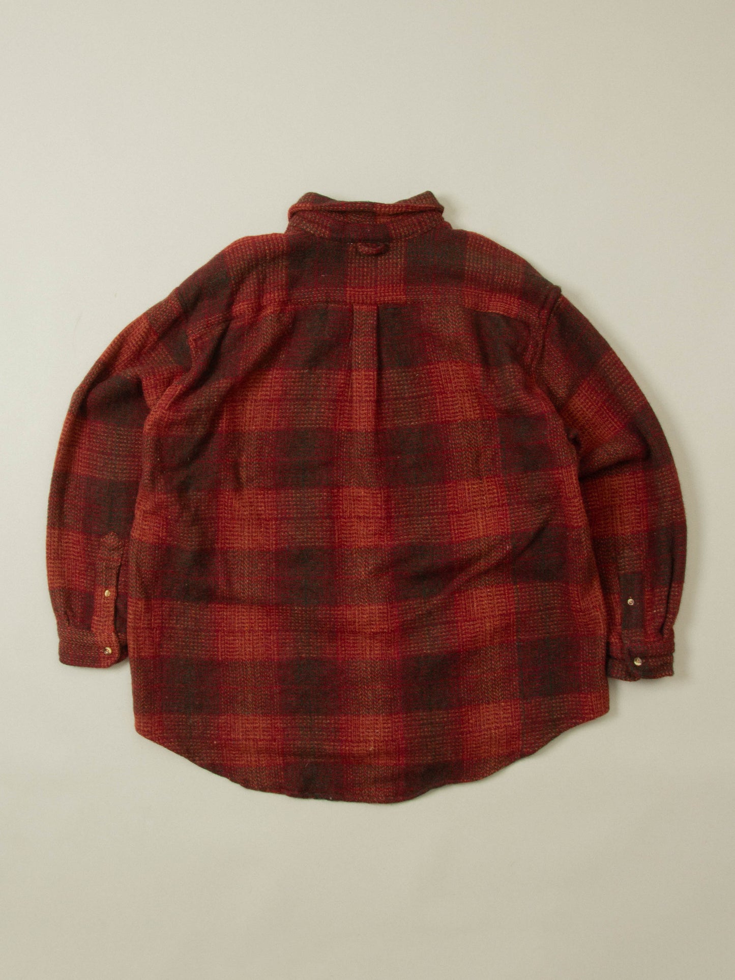 Vtg Checkered Wool Shirt (M)