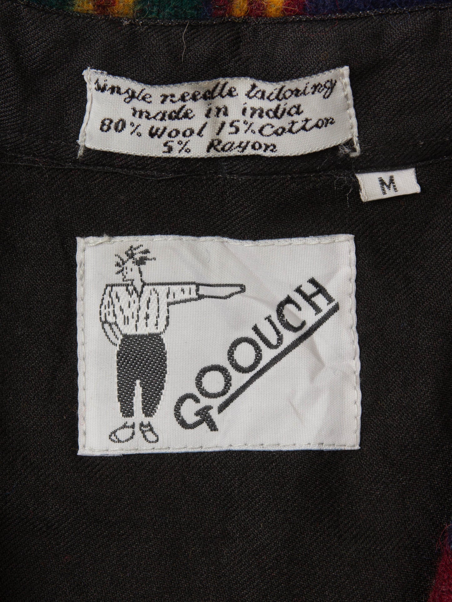 Vtg 1980s Goouch Wool Shirt (M)