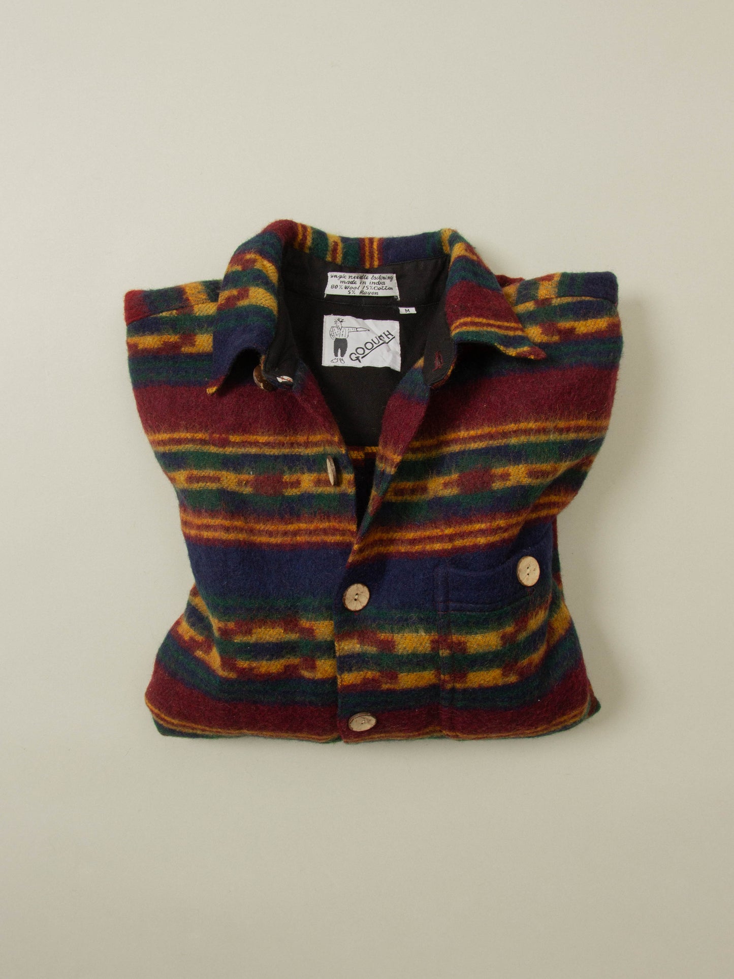 Vtg 1980s Goouch Wool Shirt (M)