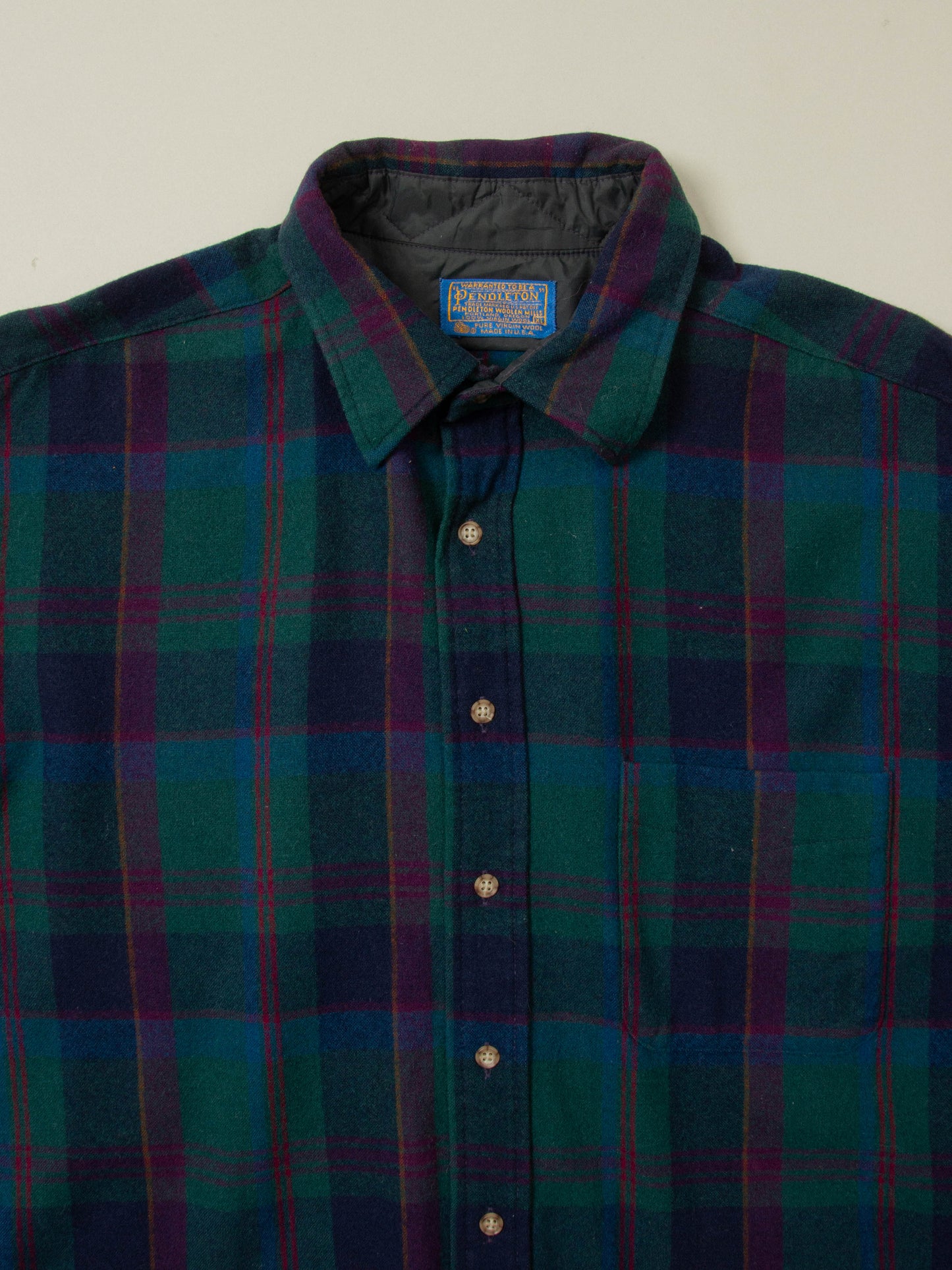 Vtg 1960s Pendleton Wool Shirt – Made in USA (L)