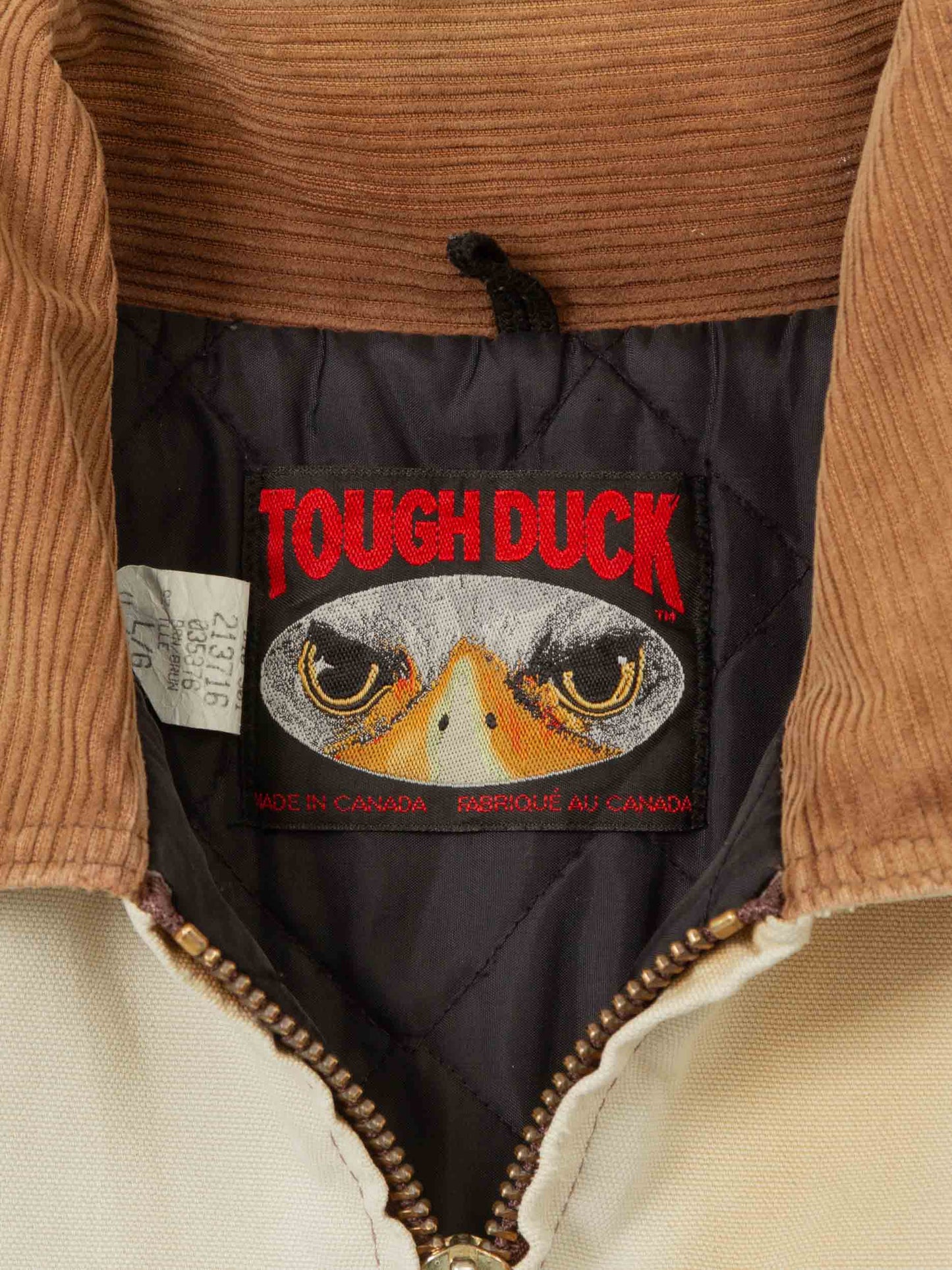 Vtg 1980s Tough Duck Canvas Work Jacket - Made in Canada (L)