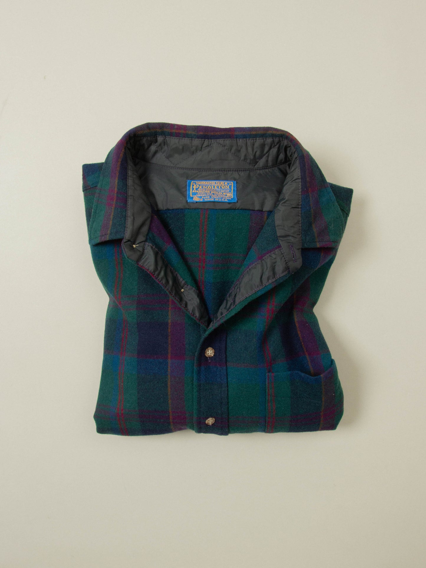 Vtg 1960s Pendleton Wool Shirt – Made in USA (L)