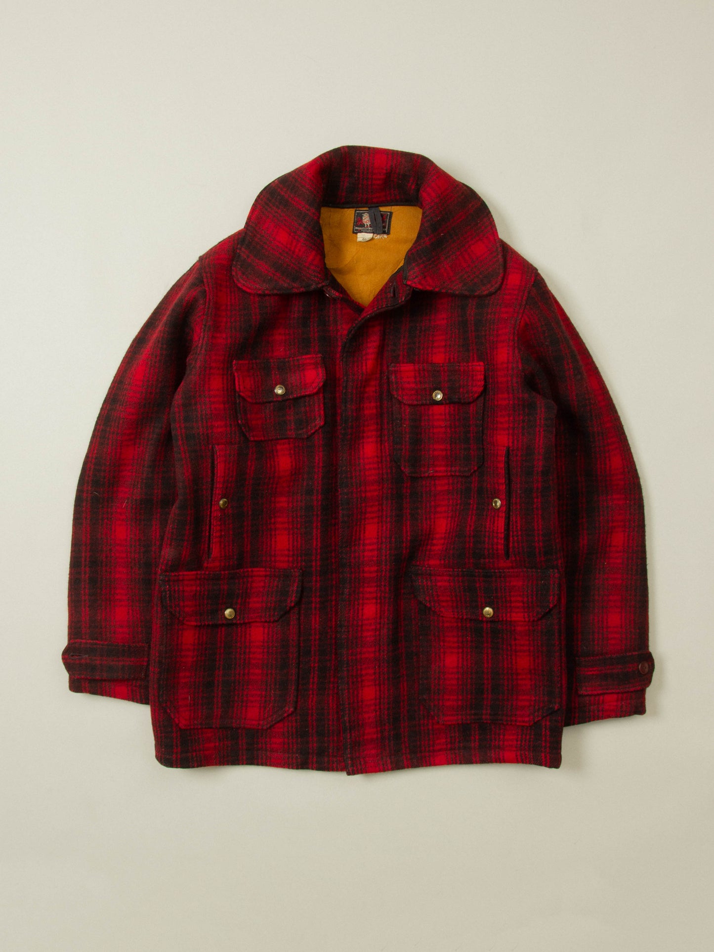 Vtg 1950s Woolrich Buffalo Plaid Hunting Jacket (M)