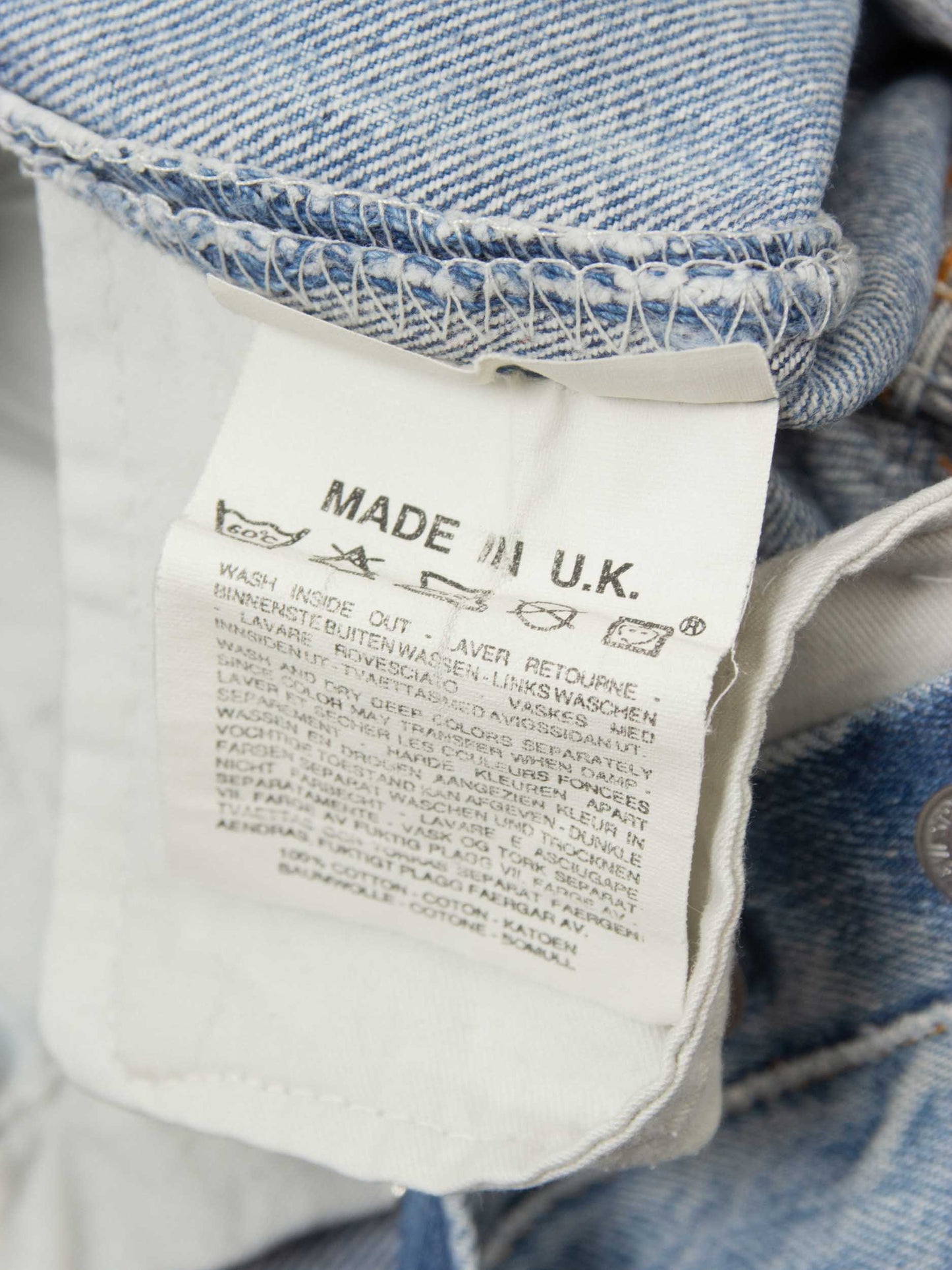 Vtg 1990s Levi's 501 Jeans - Made in UK (30x27)