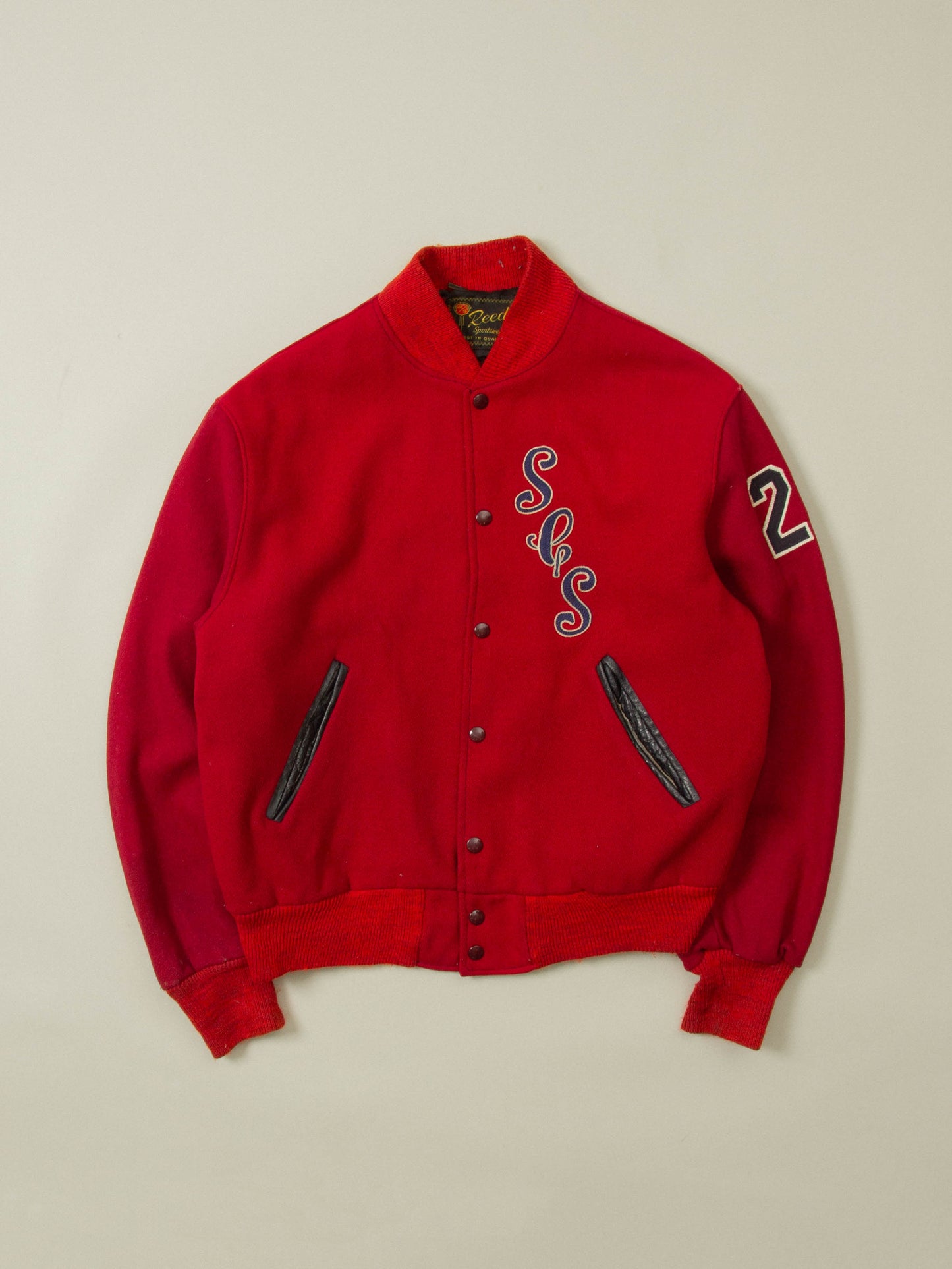 Vtg 1960s 'Modern Sport' Varsity Wool Jacket - Made in USA (M)