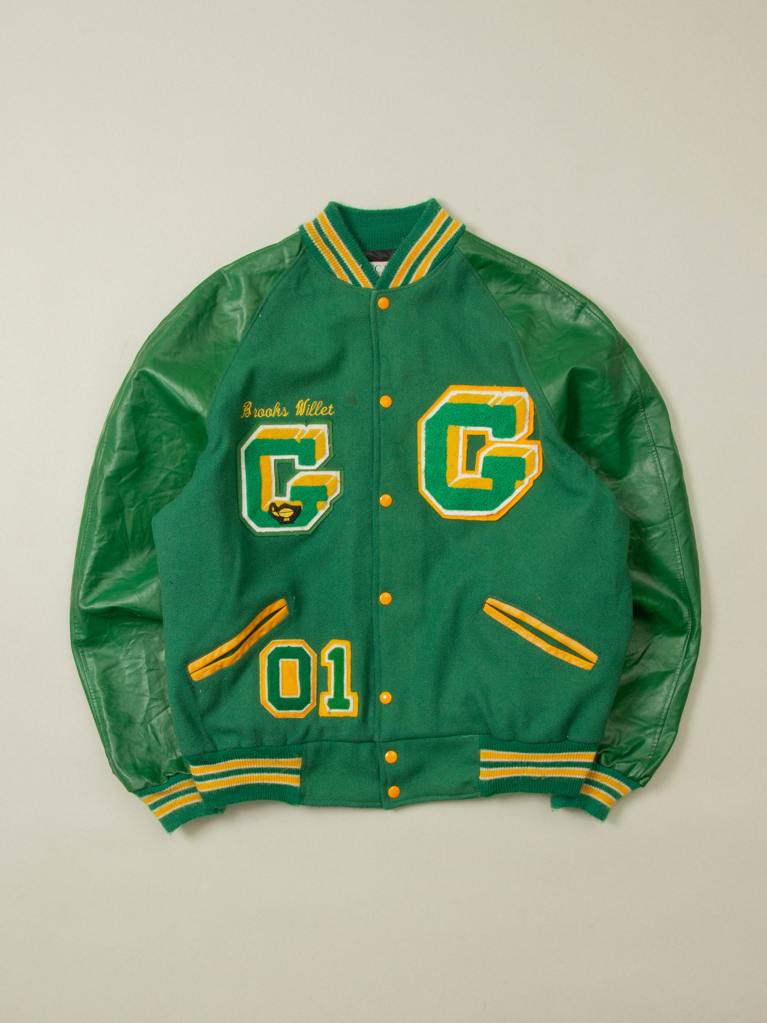 Vtg Green Wool Varsity Jacket - Made in USA (XXL) – Broadway & Sons