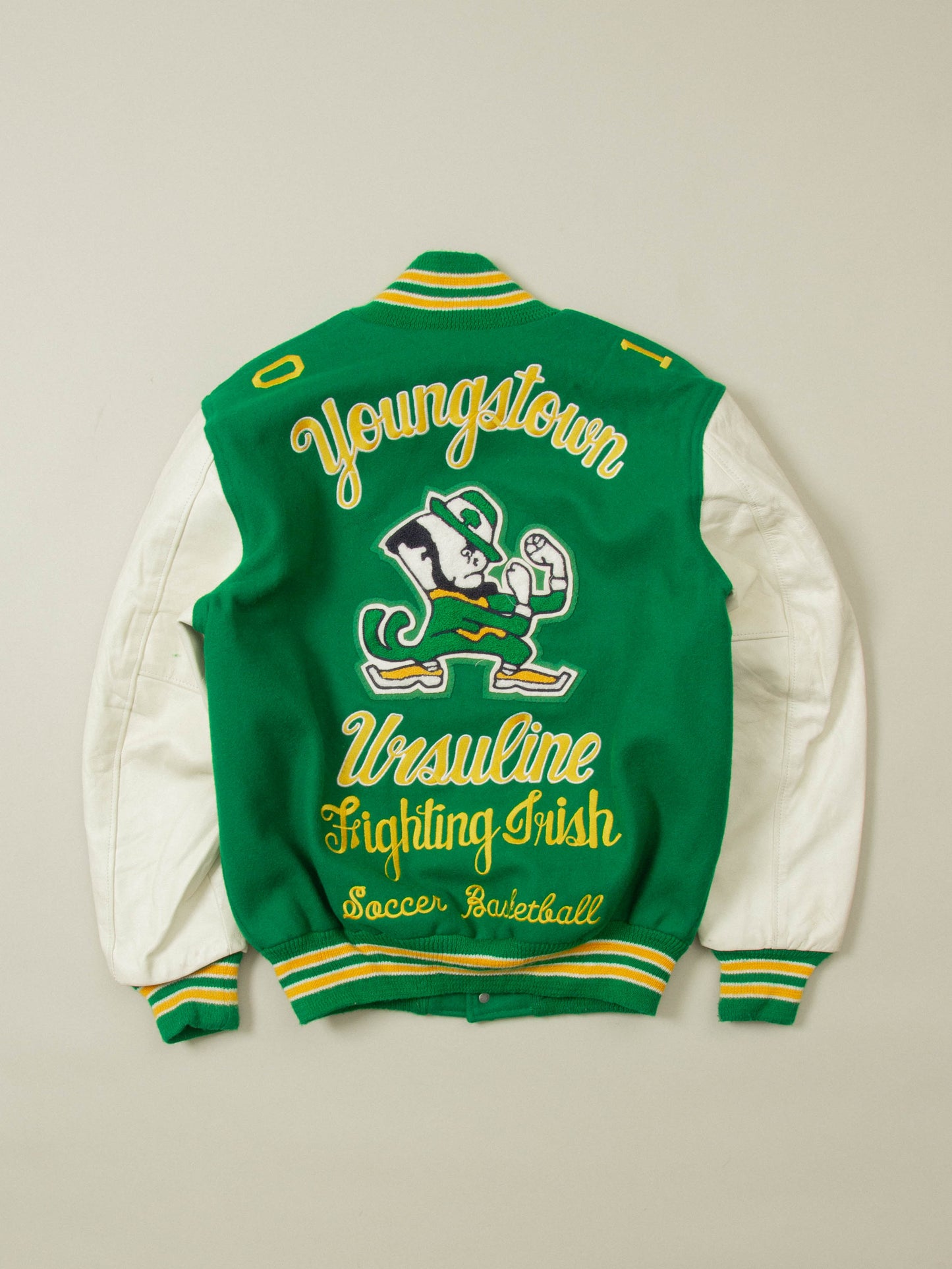 Fighting irish 'Youngstown' Varsity Wool Jacket (M)