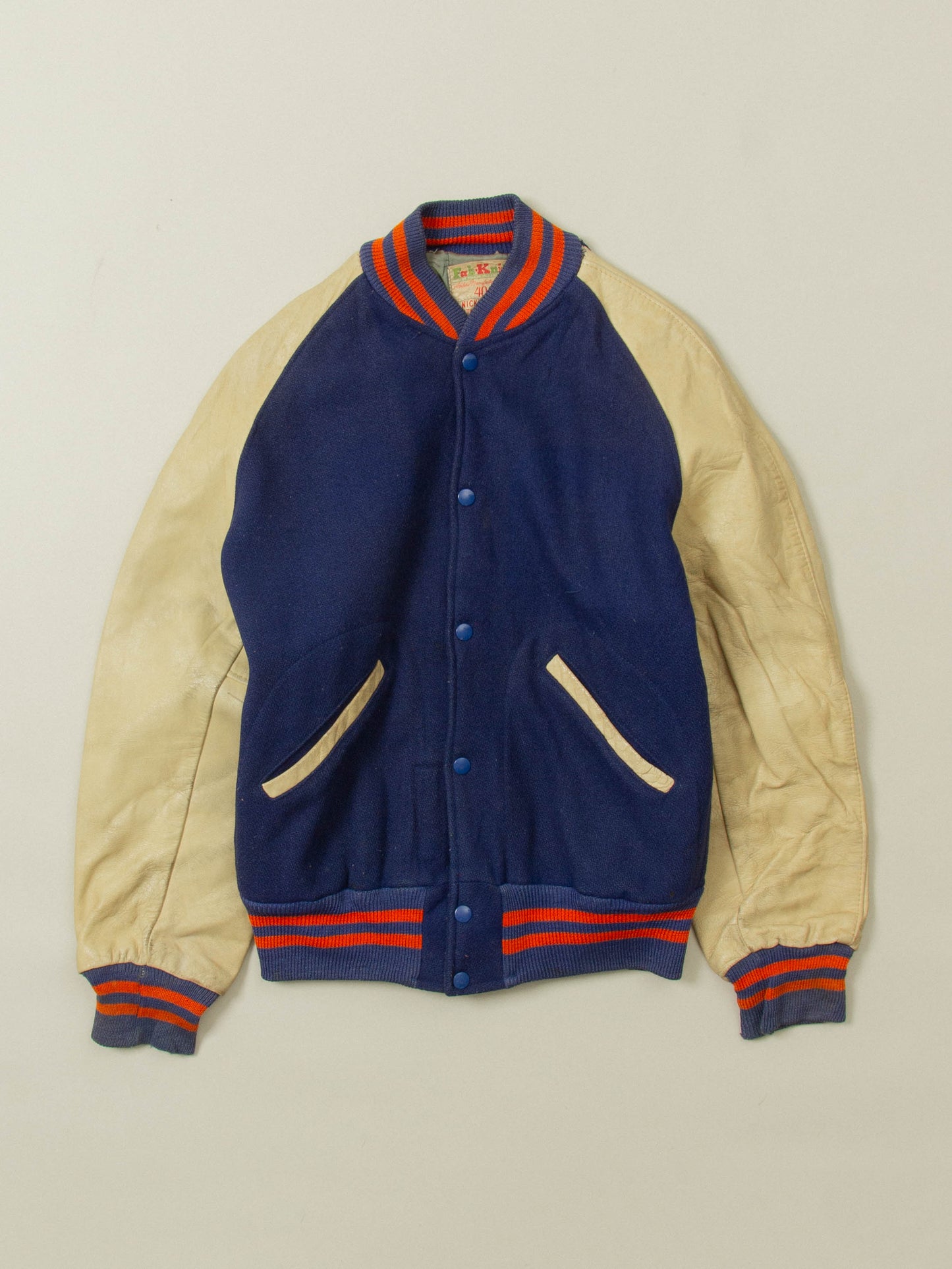 Vtg 1960s Raglan Varsity Wool Jacket - Made in USA (M)