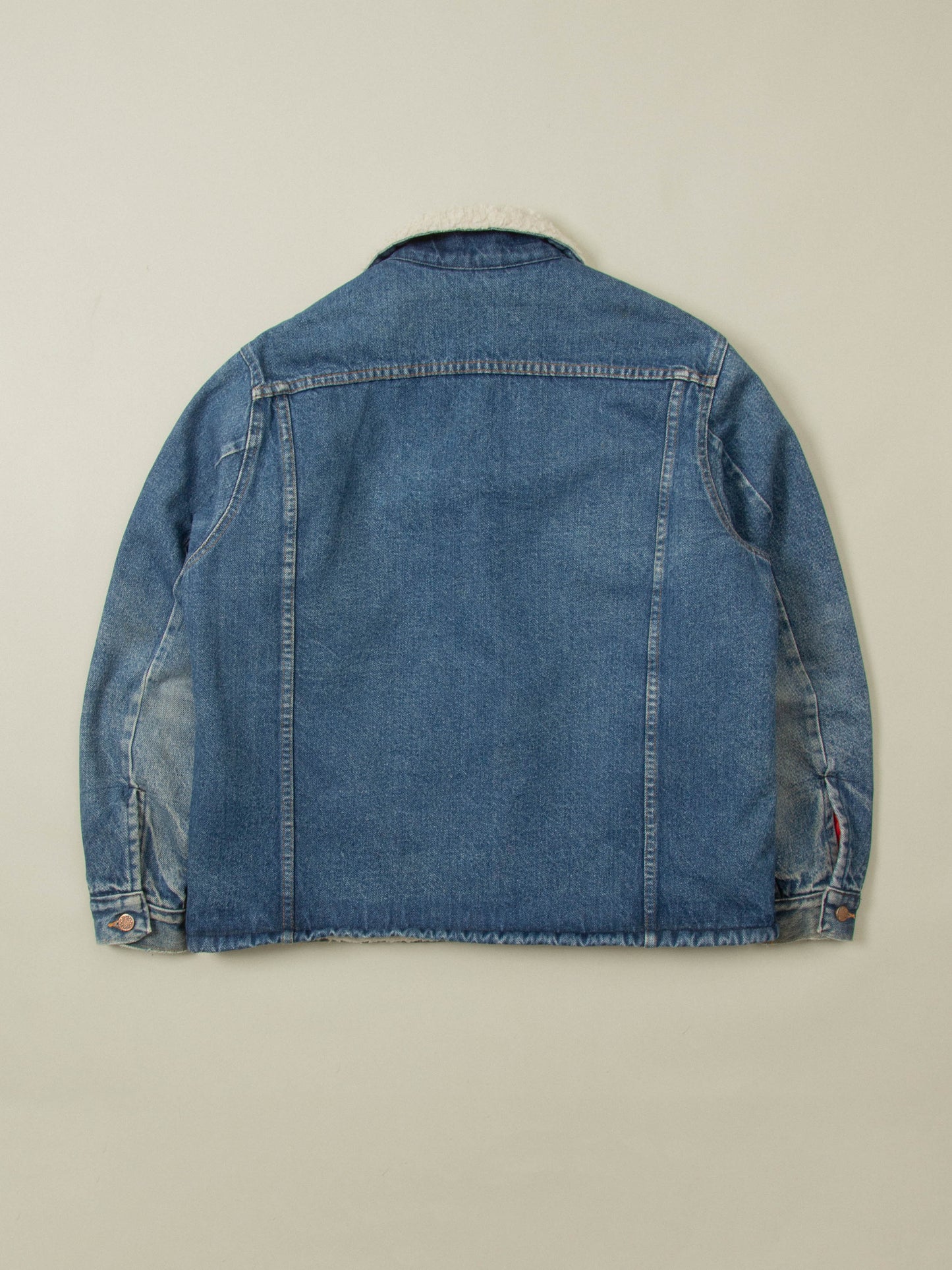 Vtg 1970s Sherpa Lined Denim Jacket (M)