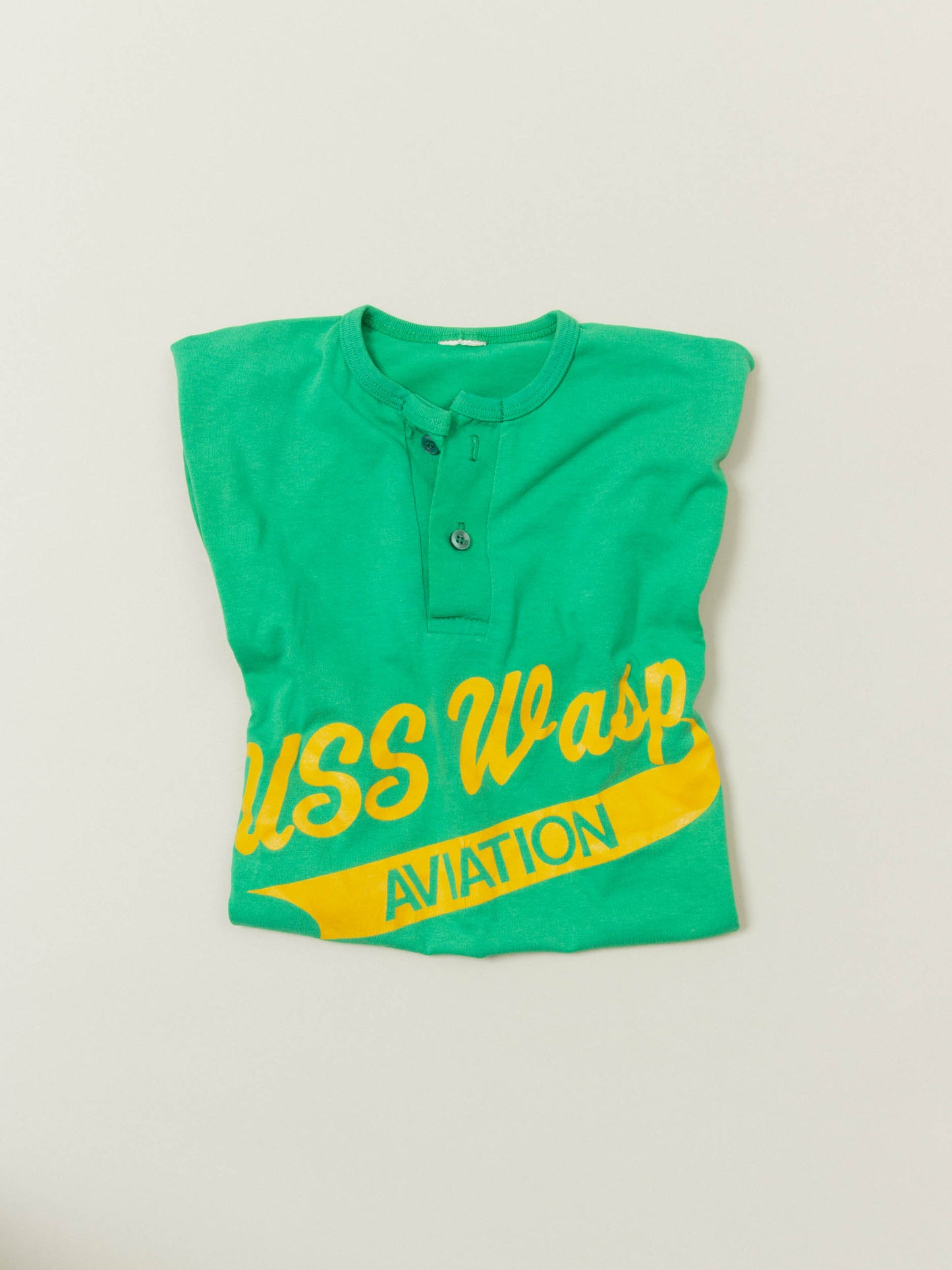 Vtg 1970s US Navy 'USS Wasp Aviation' Single Stitch Sports Tee (M)