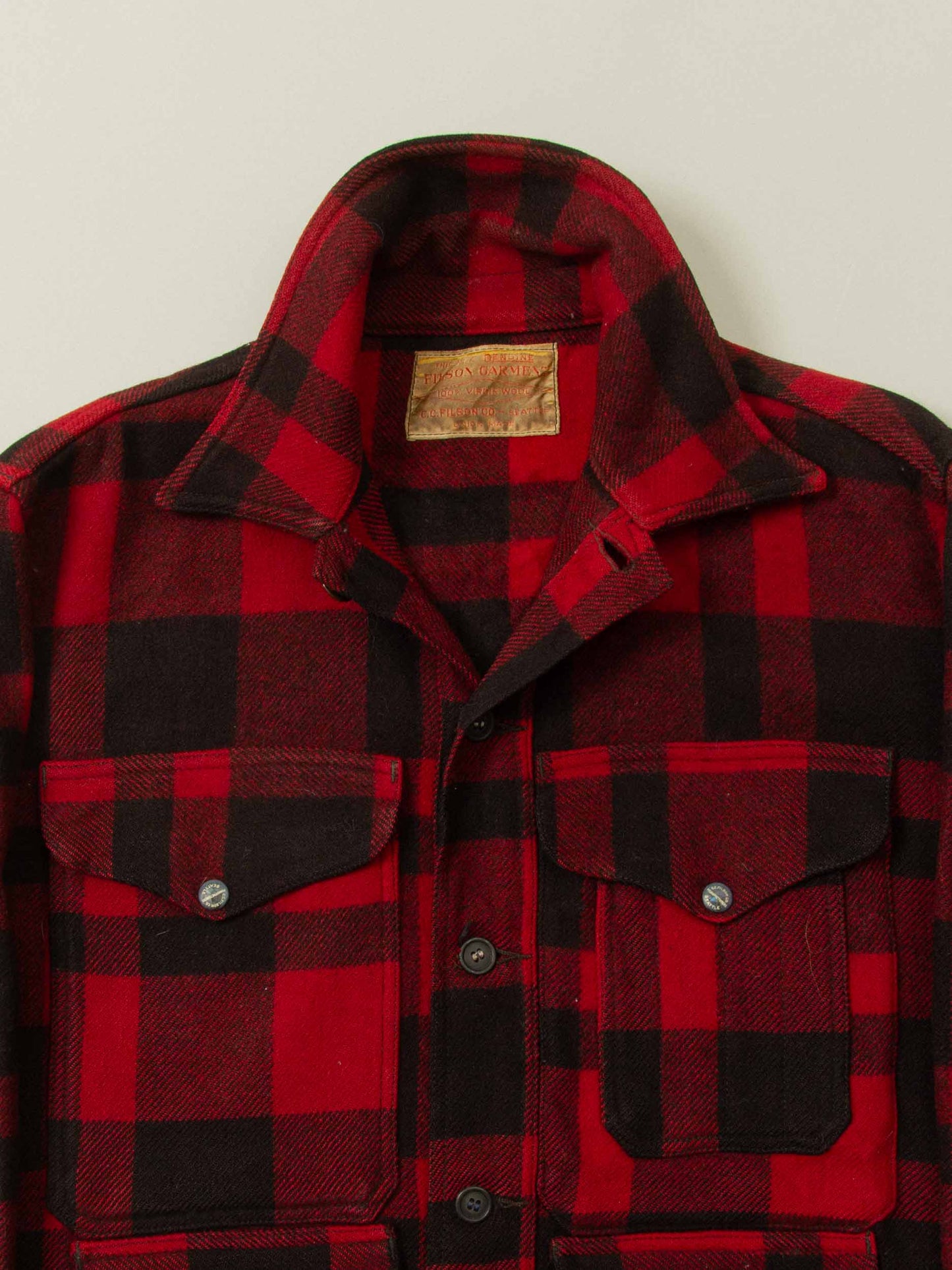 Vtg 1950s Filson Mackinaw Wool Hunting Jacket – Made in USA (M/L)