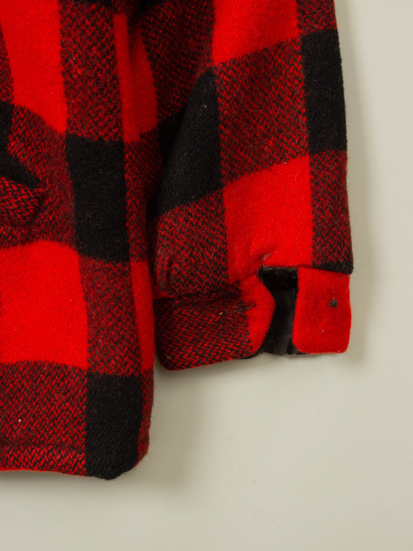 Vtg 1970s Buffalo Plaid Wool Jacket (M)