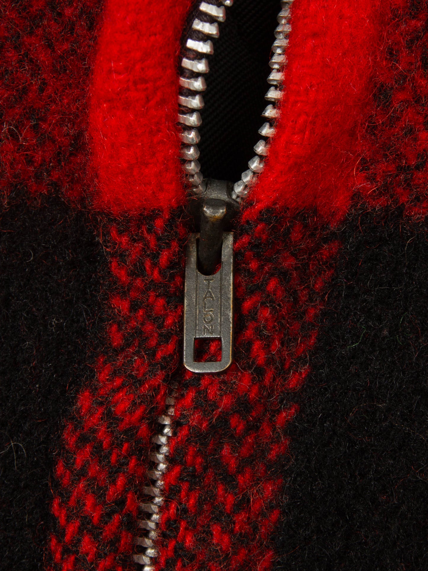Vtg 1970s Buffalo Plaid Wool Jacket (M)