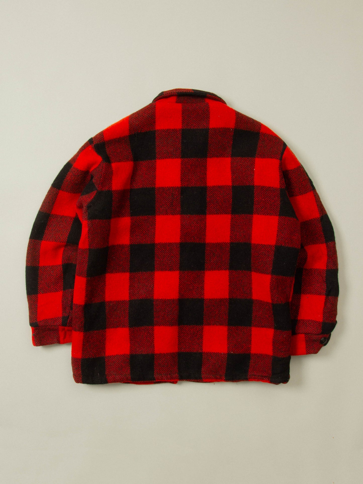 Vtg 1970s Buffalo Plaid Wool Jacket (M)