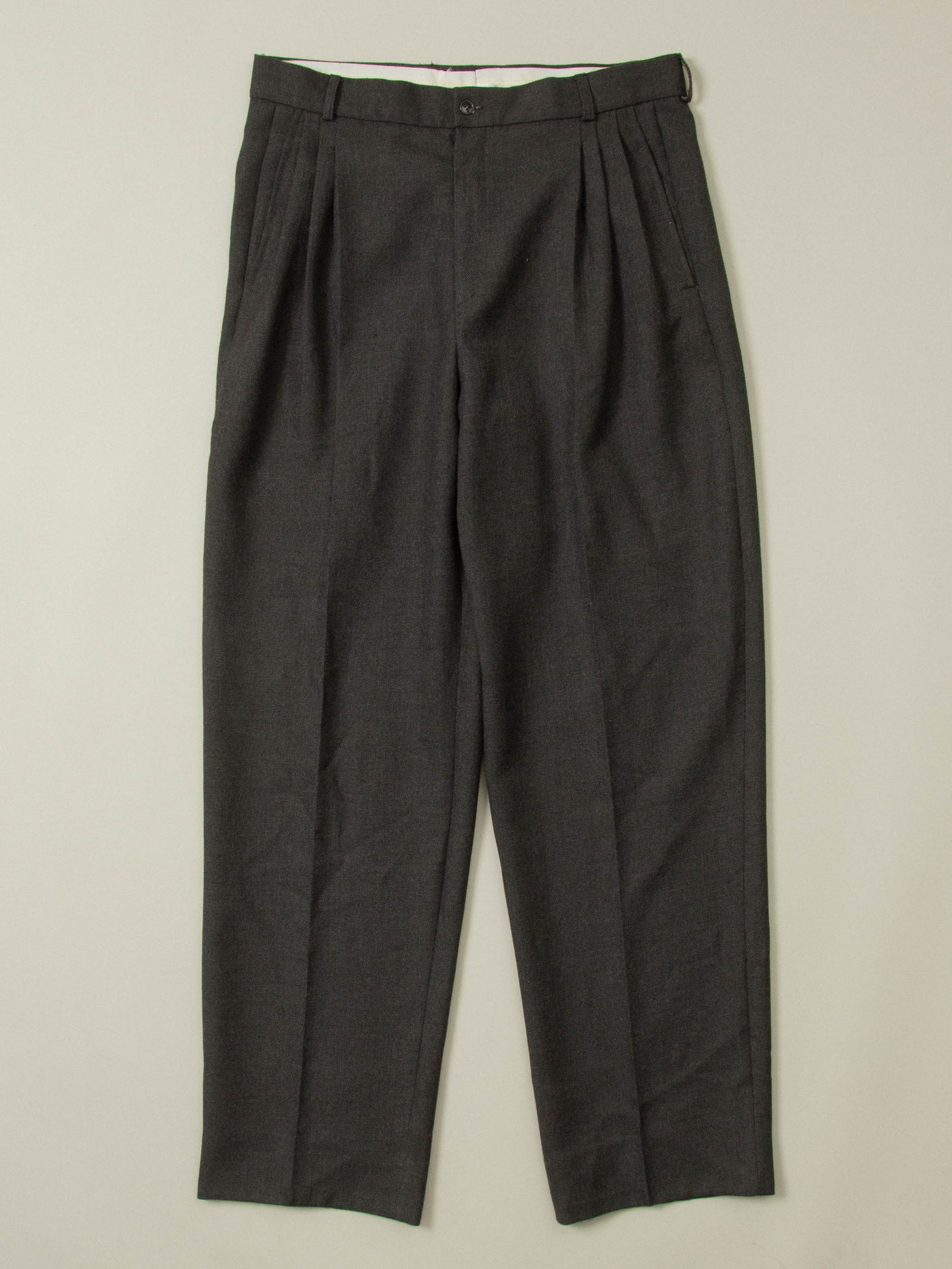 Vtg Pleated Wool Dress Trousers (32x32)