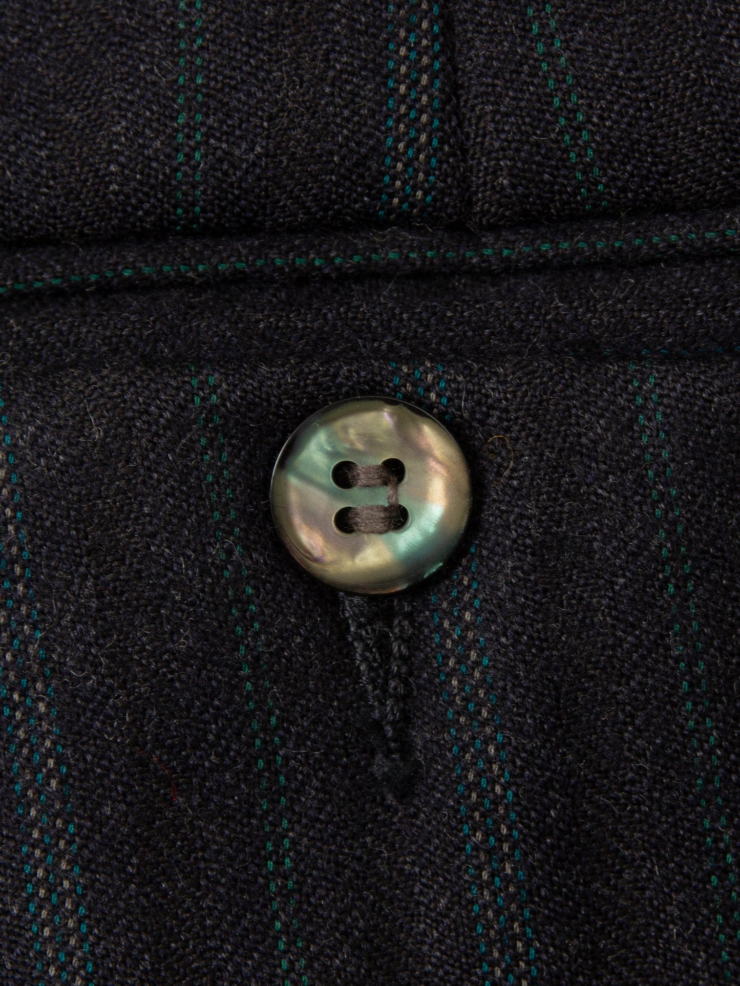 Vtg Pinstriped Pleated Wool Dress Trousers (34x32)