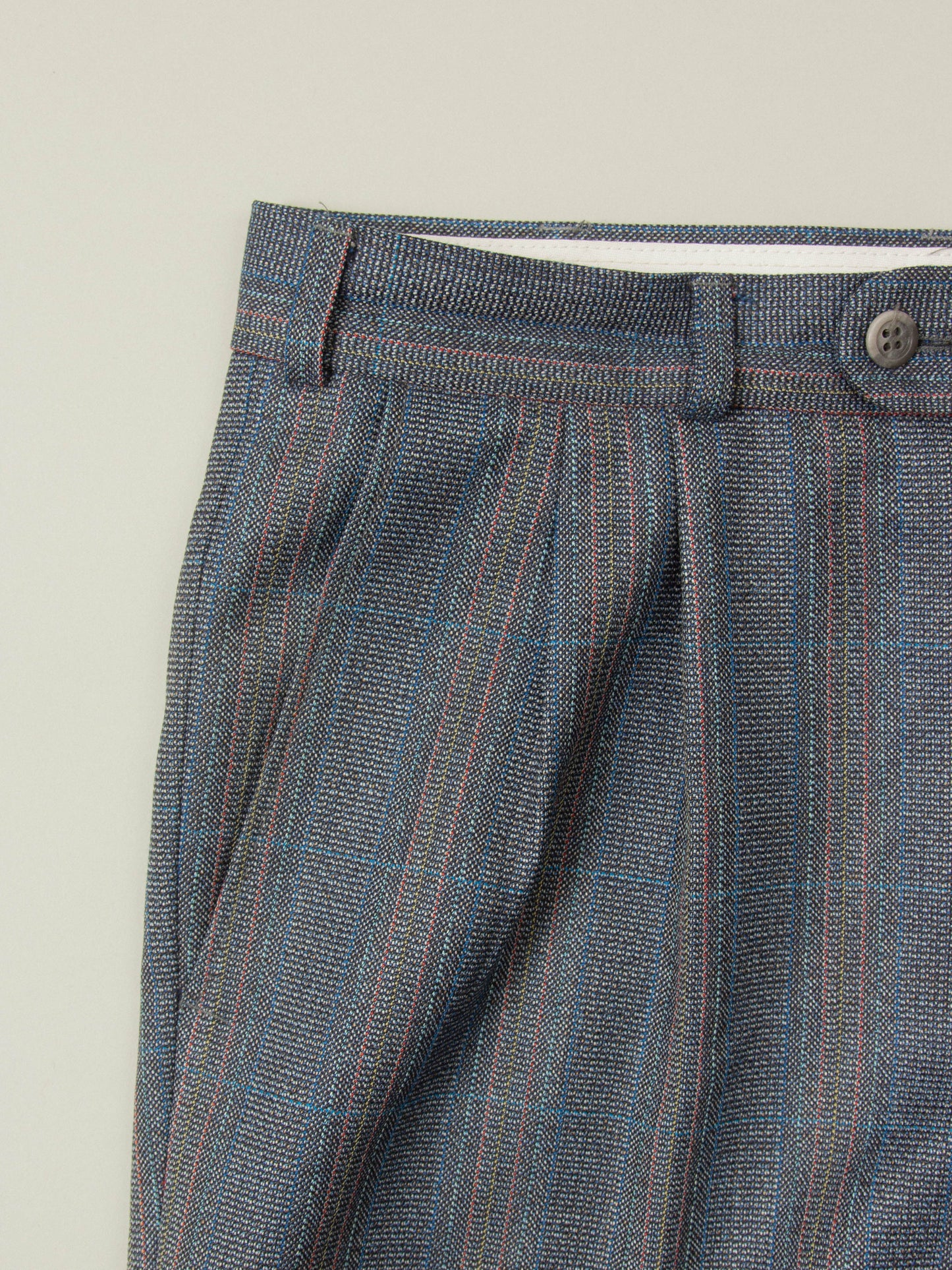 Vtg Pleated Wool Dress Trousers (34x33)