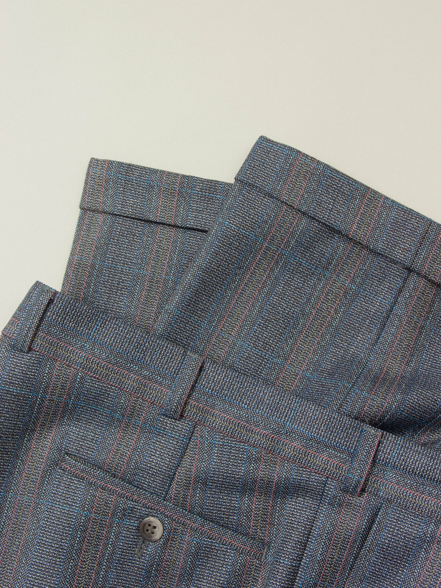 Vtg Pleated Wool Dress Trousers (34x33)