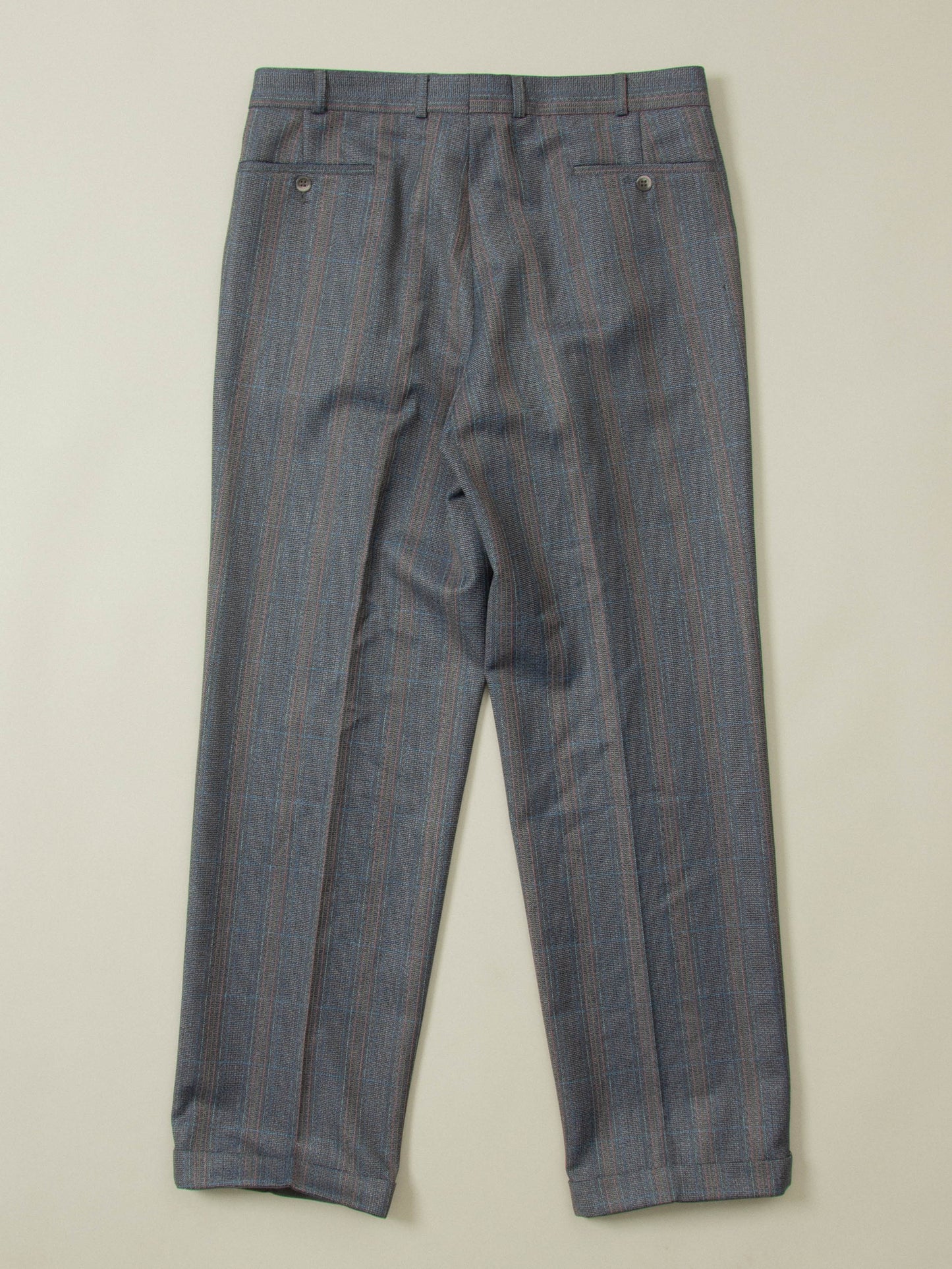 Vtg Pleated Wool Dress Trousers (34x33)