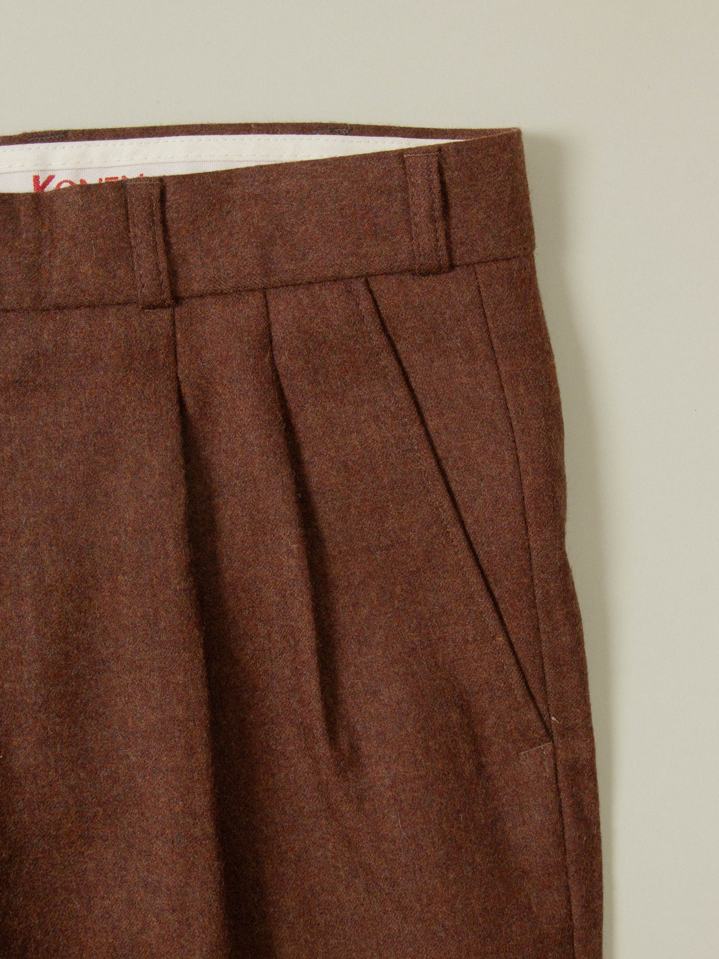 Vtg Pleated Wool Dress Trousers (32x31)